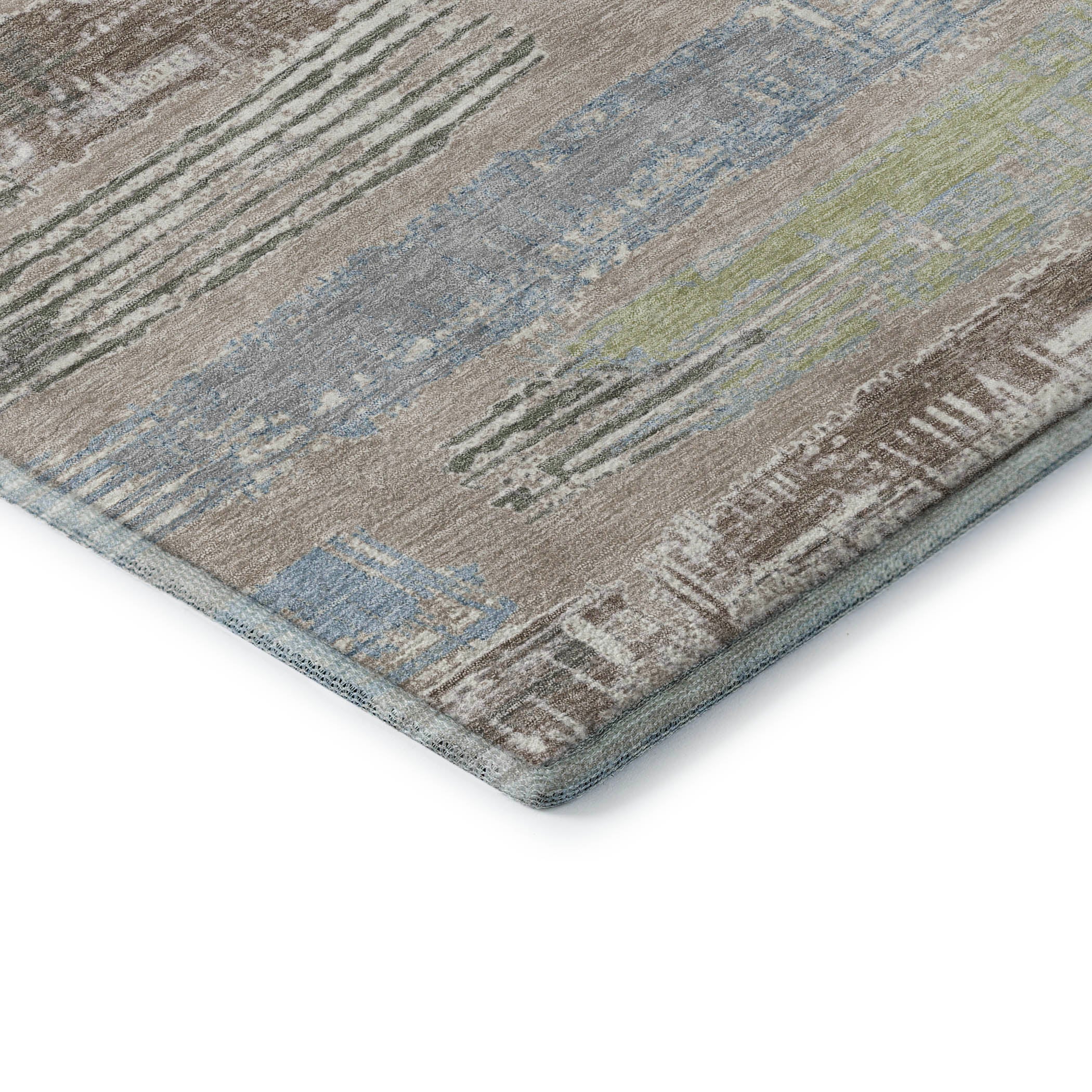 Chiang Mai Machine Washable Transitional Taupe Brown Rug 1'8" x 2'6" #shape_Rectangle