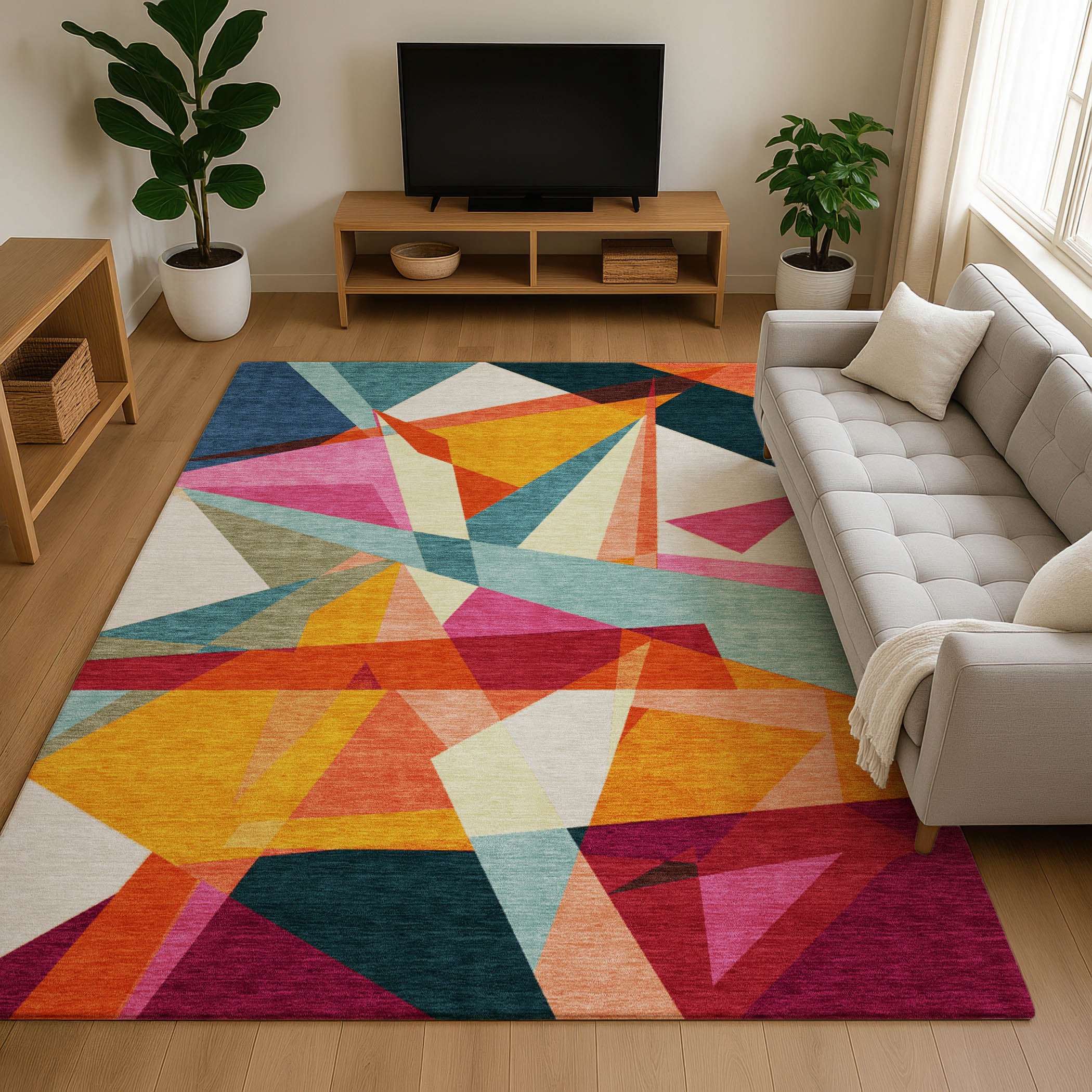 Oslo Machine Washable Transitional Ivory Rug 2'6" x 3'10" #shape_Rectangle