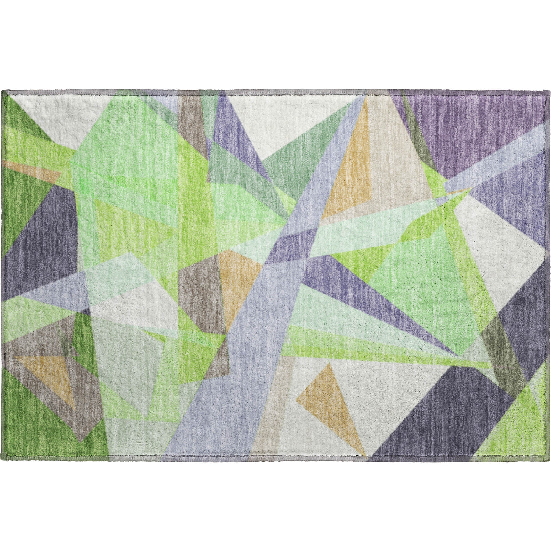 Oslo Machine Washable Transitional Lavender Purple Rug 1'8" x 2'6" #shape_Rectangle