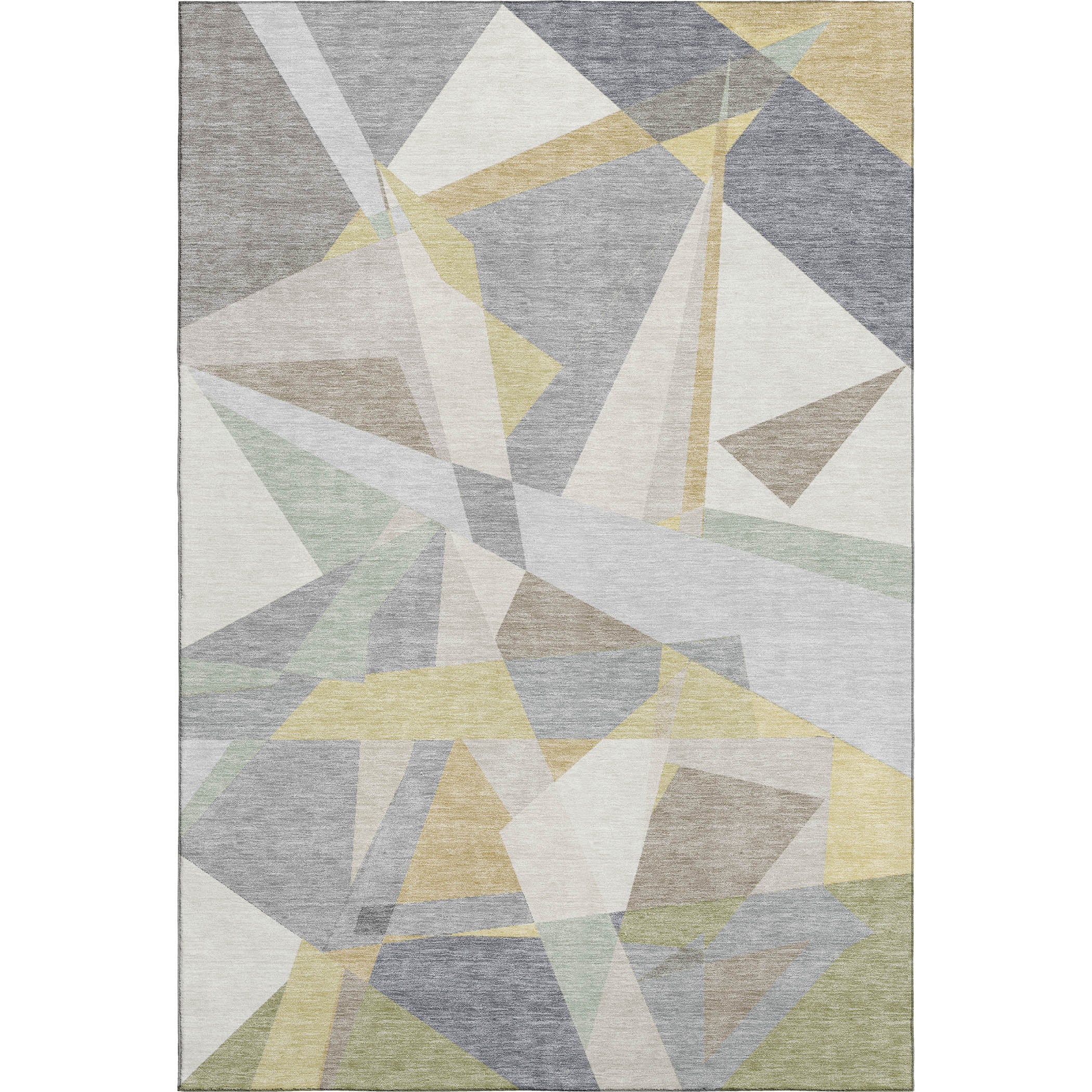 Oslo Machine Washable Transitional Pewter Gray Rug 2'6" x 3'10" #shape_Rectangle