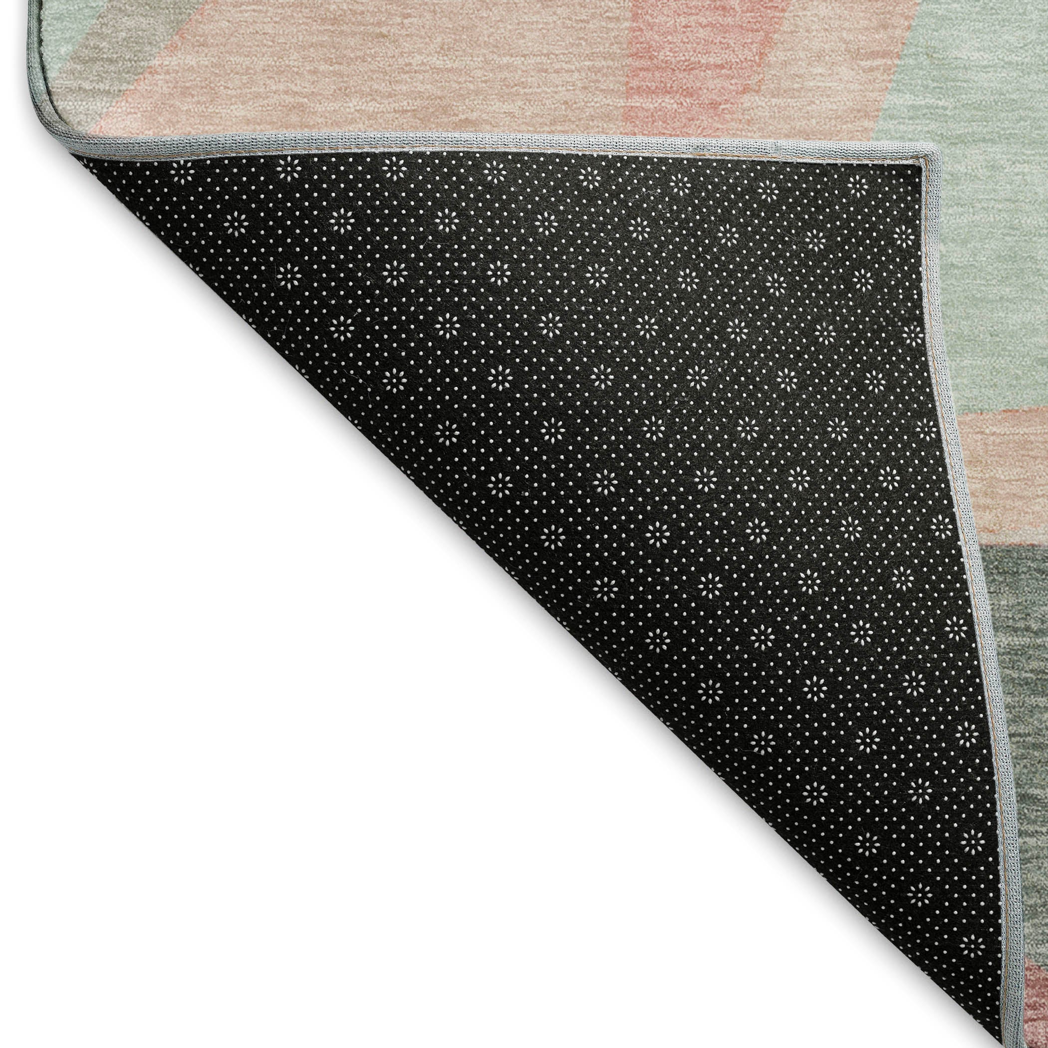 Oslo Machine Washable Transitional Seafoam Blue Rug 1'8" x 2'6" #shape_Rectangle
