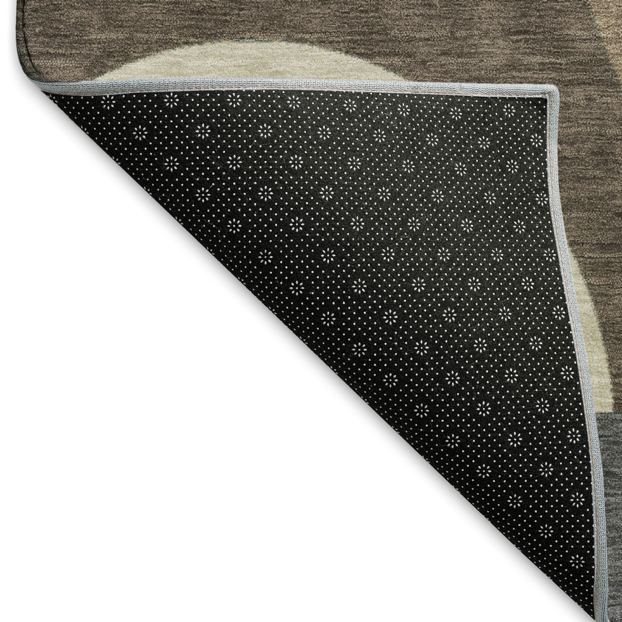 Zanzibar Machine Washable Transitional Brown Rug 1'8" x 2'6" #shape_Rectangle