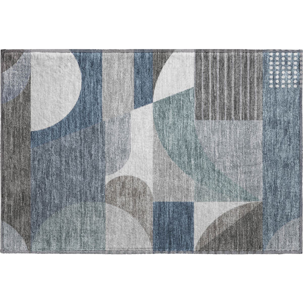 Zanzibar Machine Washable Transitional Gray Rug 1'8" x 2'6"