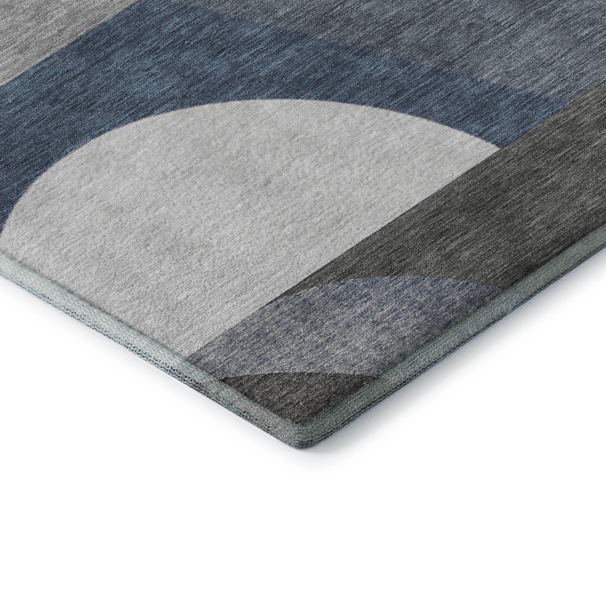 Zanzibar Machine Washable Transitional Gray Rug 1'8" x 2'6" #shape_Rectangle