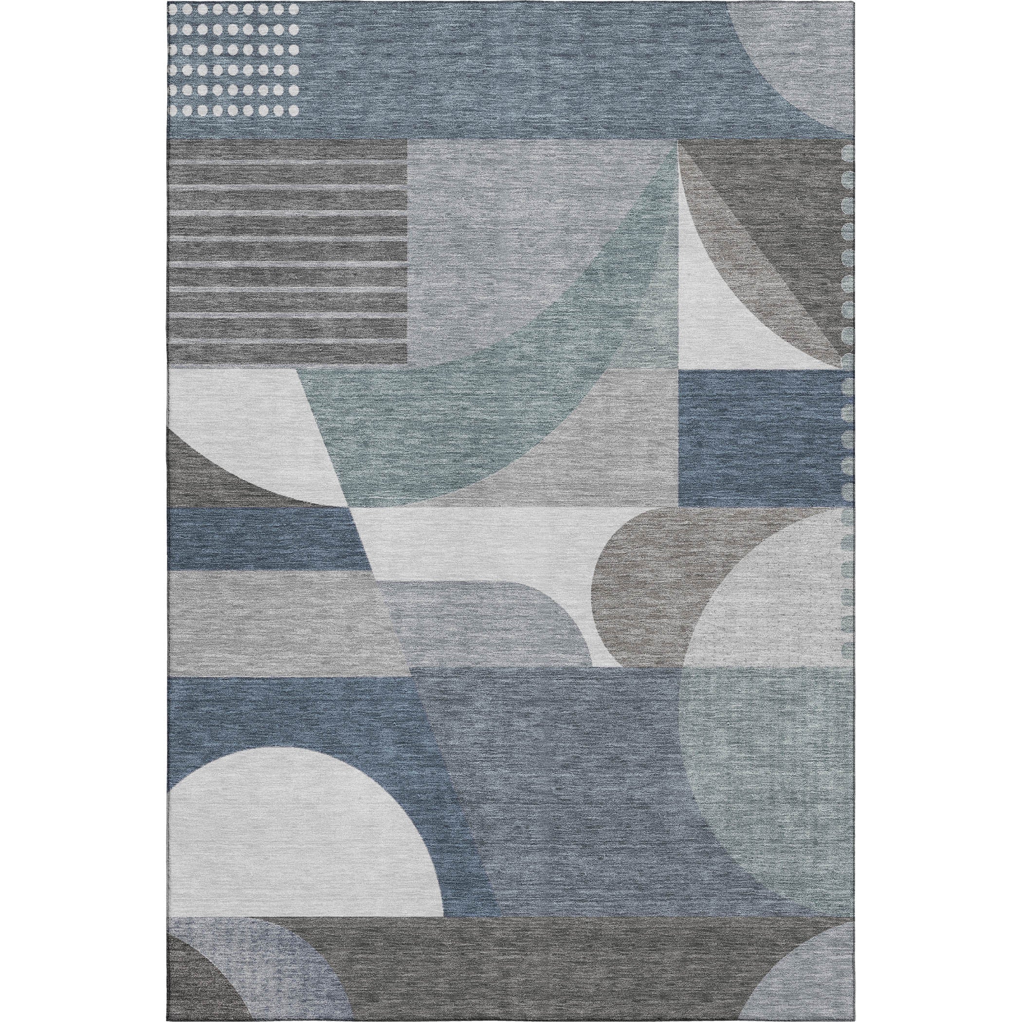 Zanzibar Machine Washable Transitional Gray Rug 2'6" x 3'10" #shape_Rectangle