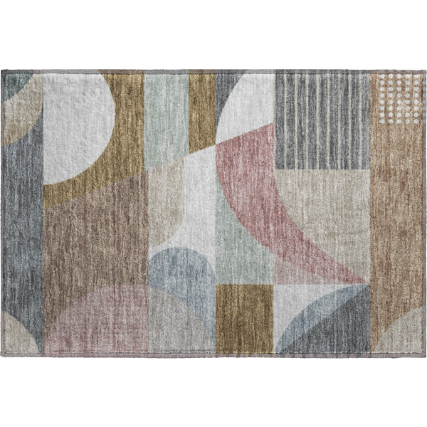 Zanzibar Machine Washable Transitional Mocha Brown Rug 1'8" x 2'6"