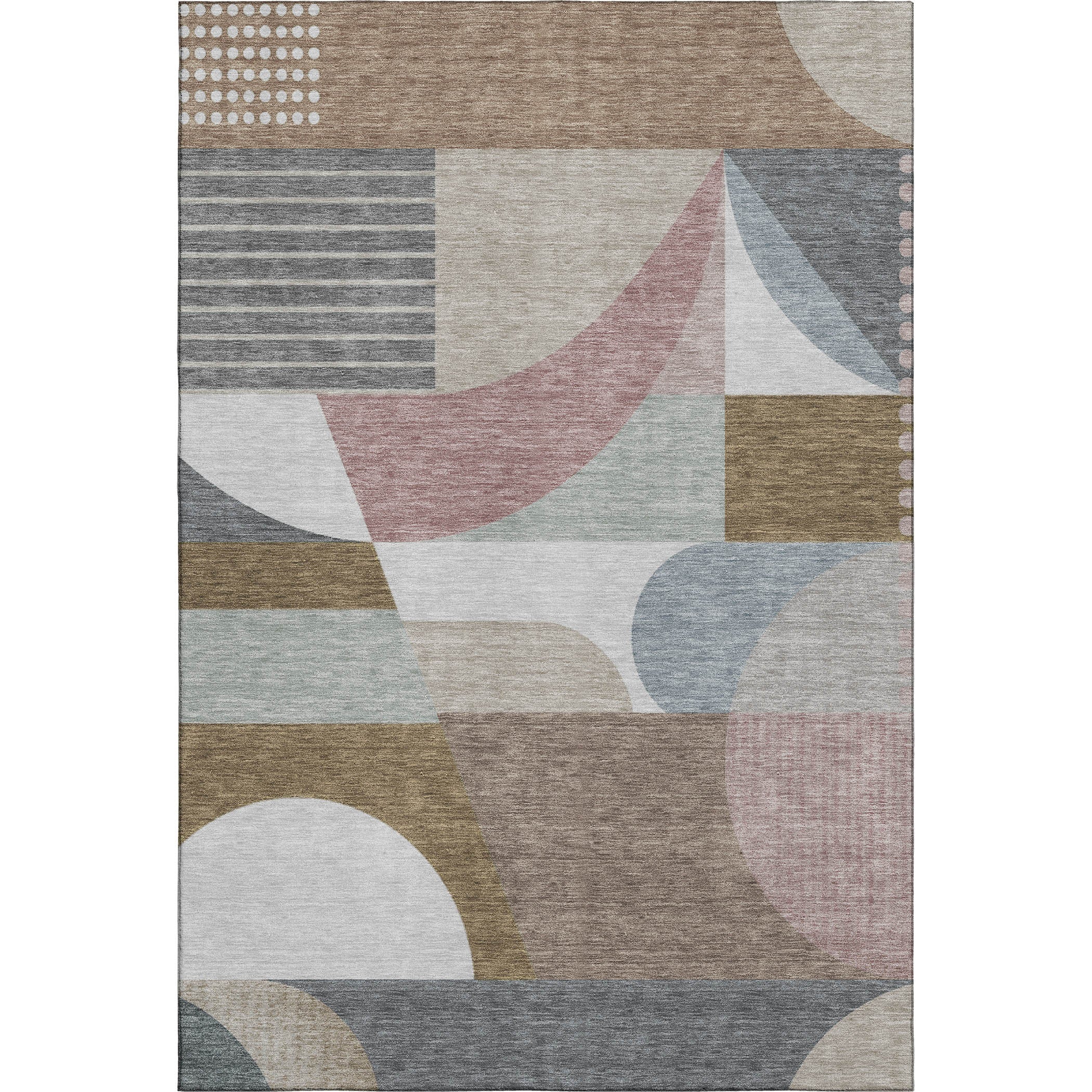 Zanzibar Machine Washable Transitional Mocha Brown Rug 2'6" x 3'10" #shape_Rectangle