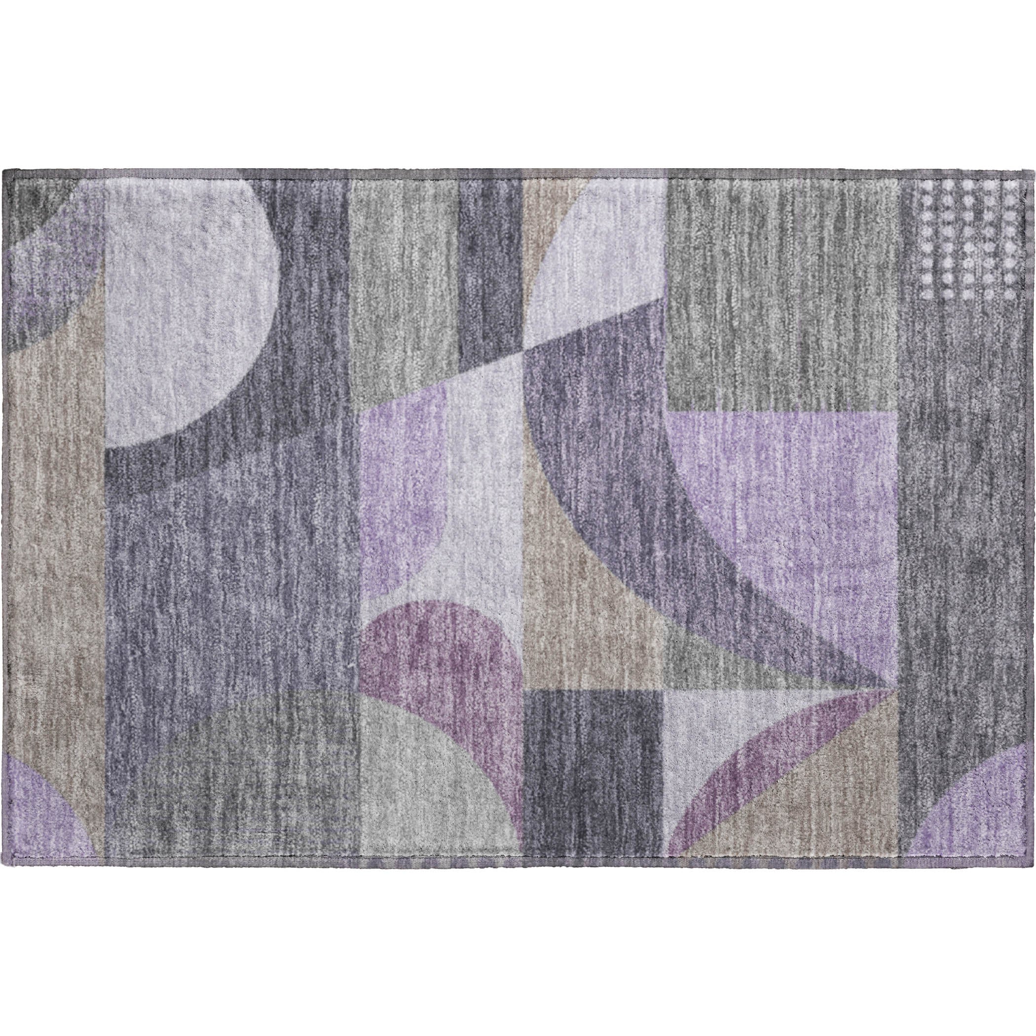 Zanzibar Machine Washable Transitional Purple Rug 1'8" x 2'6" #shape_Rectangle