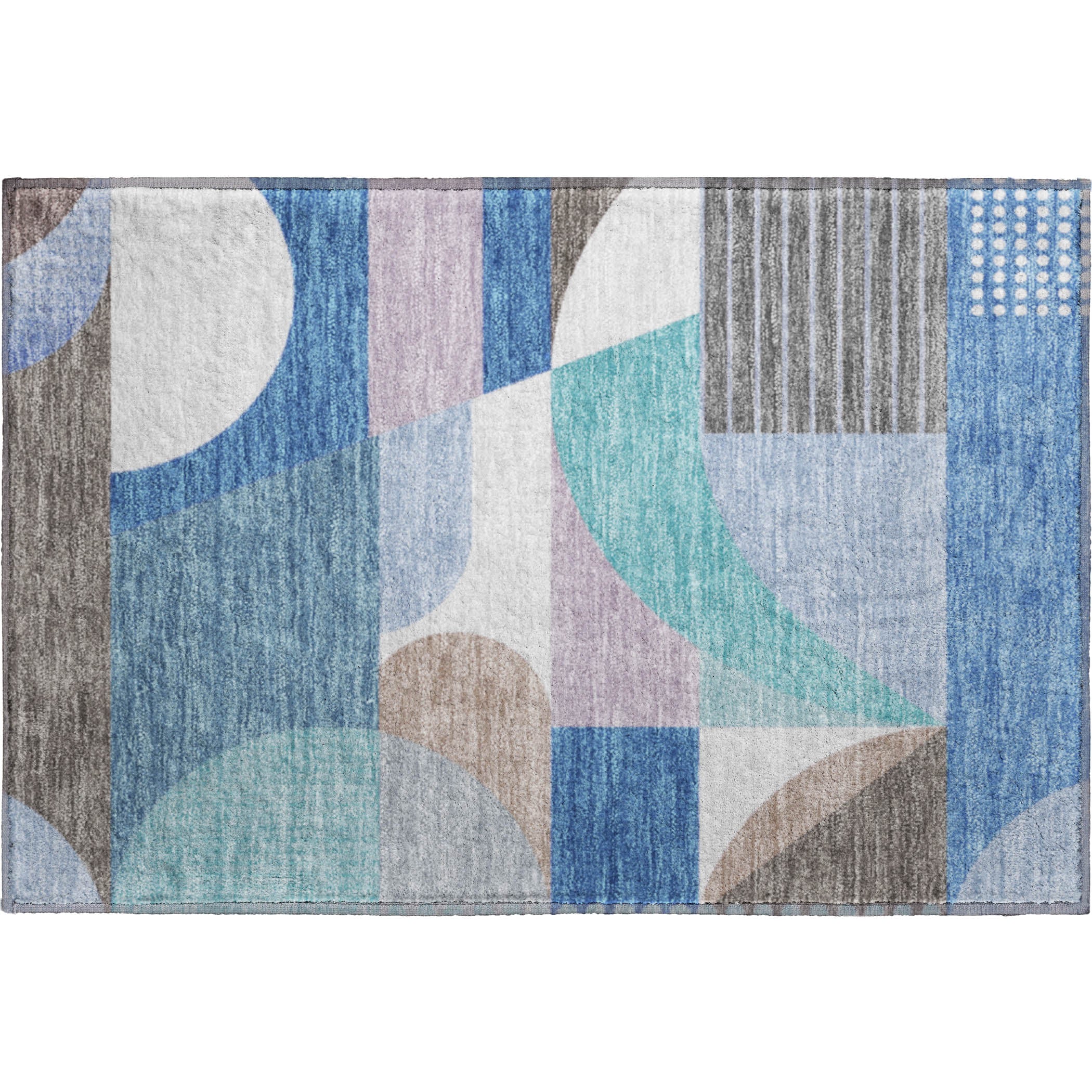 Zanzibar Machine Washable Transitional Sky Blue Rug 1'8" x 2'6" #shape_Rectangle