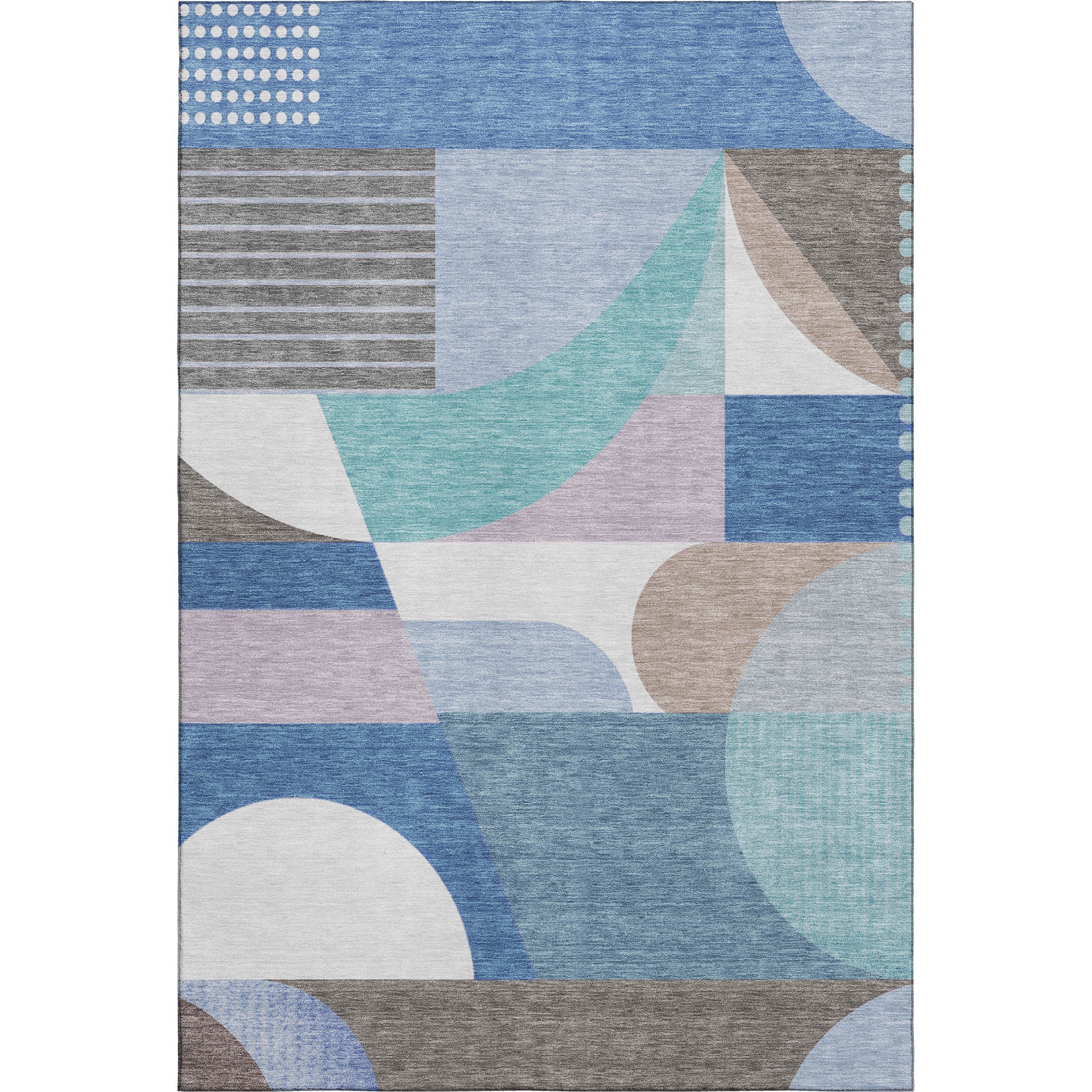 Zanzibar Machine Washable Transitional Sky Blue Rug 2'6" x 3'10" #shape_Rectangle