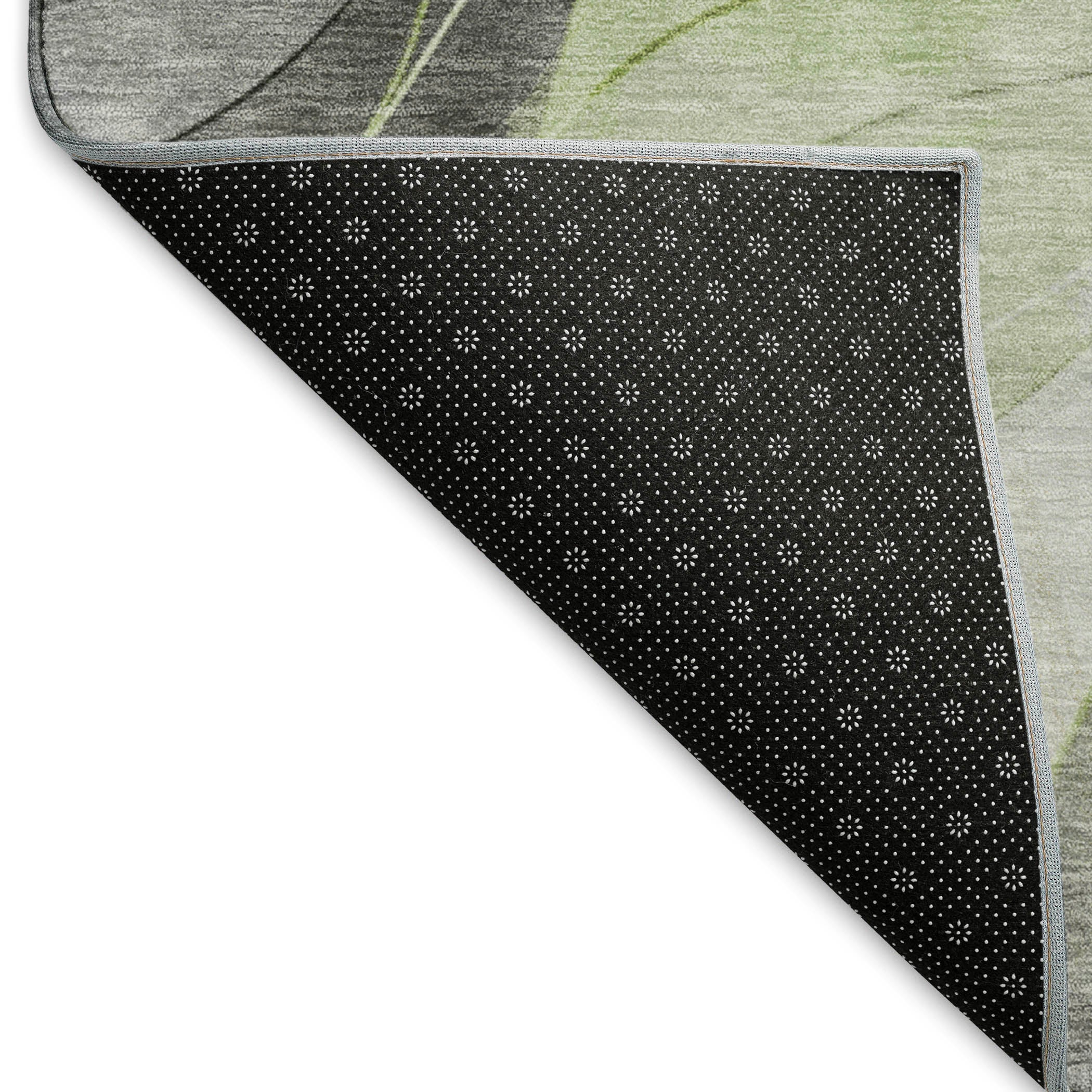 Havana Machine Washable Transitional Aloe Green Rug 1'8" x 2'6" #shape_Rectangle