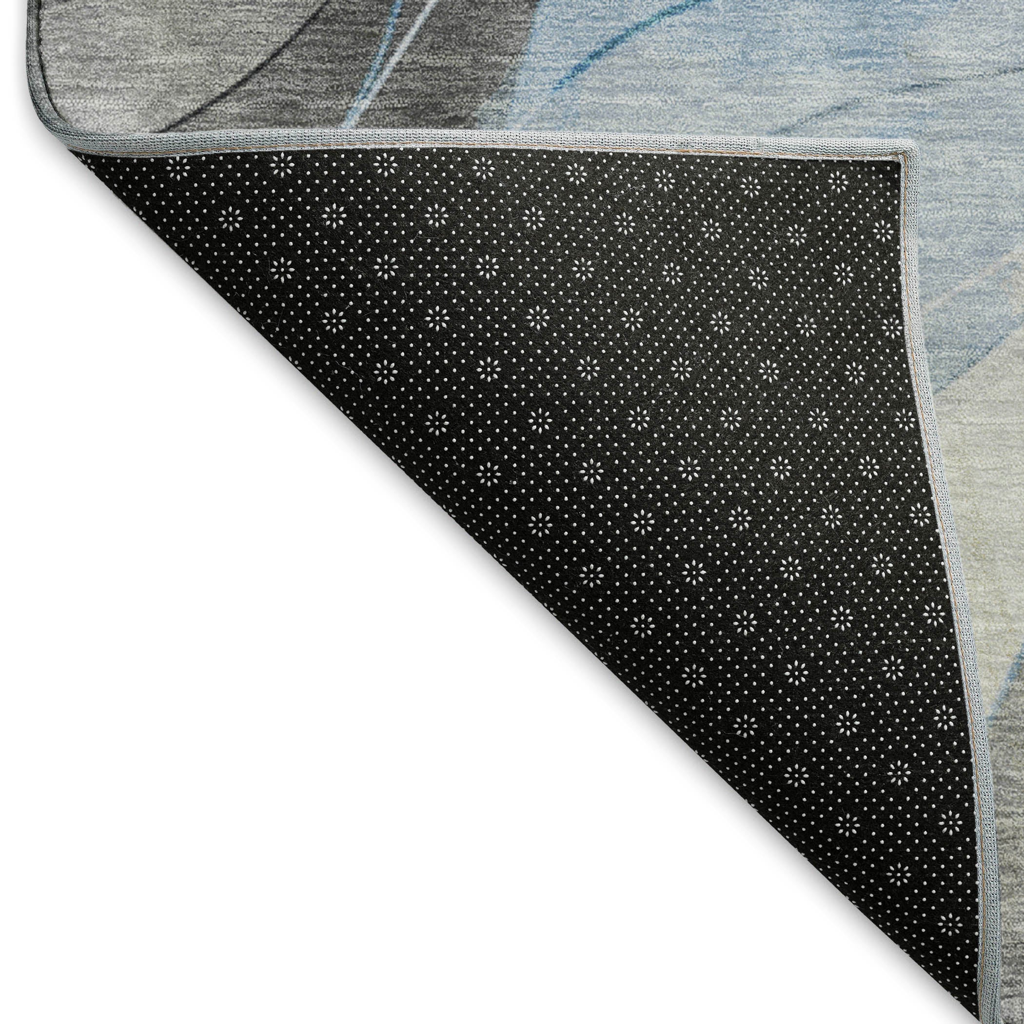 Havana Machine Washable Transitional Sky Blue Rug 1'8" x 2'6" #shape_Rectangle