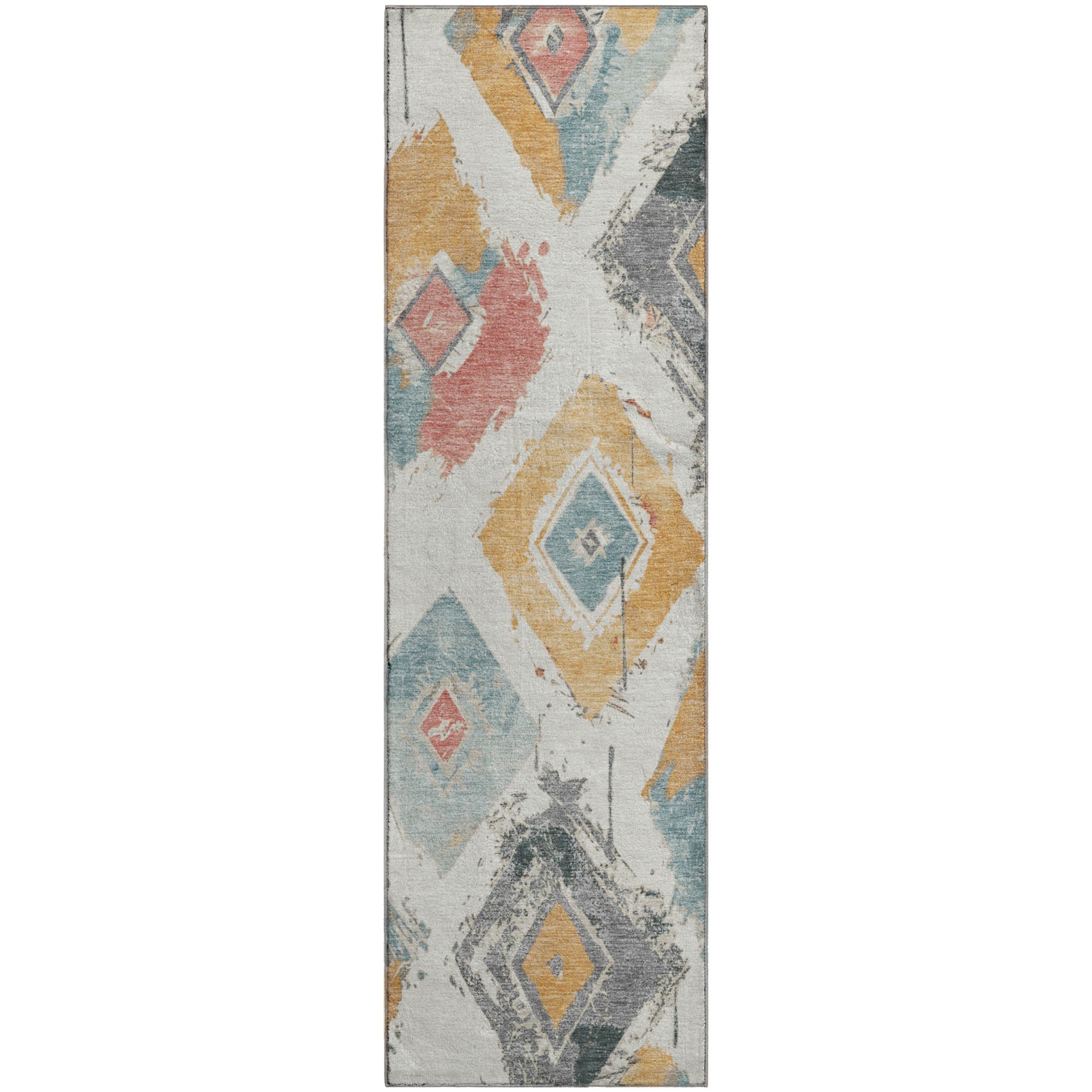 Montevideo Machine Washable Transitional Ivory Rug 2'3" x 7'6" #shape_Runner