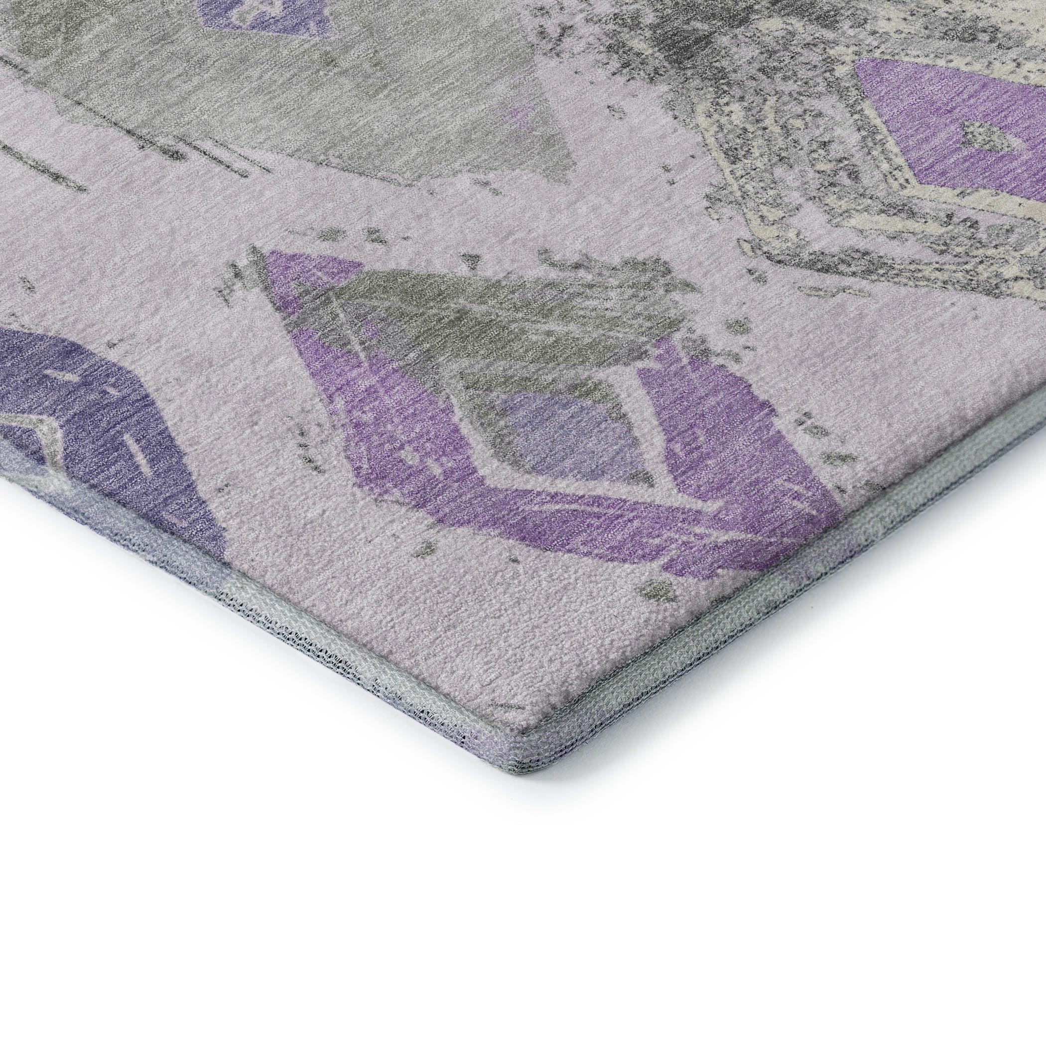 Montevideo Machine Washable Transitional Lavender Purple Rug 1'8" x 2'6" #shape_Rectangle