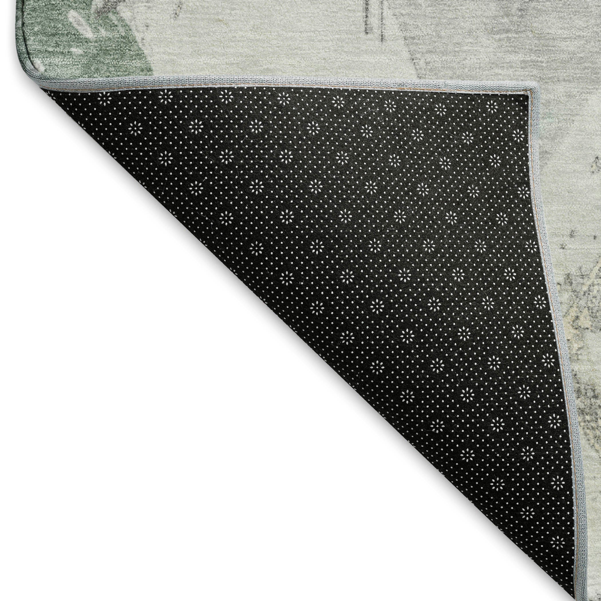 Montevideo Machine Washable Transitional Seafoam Blue Rug 1'8" x 2'6" #shape_Rectangle