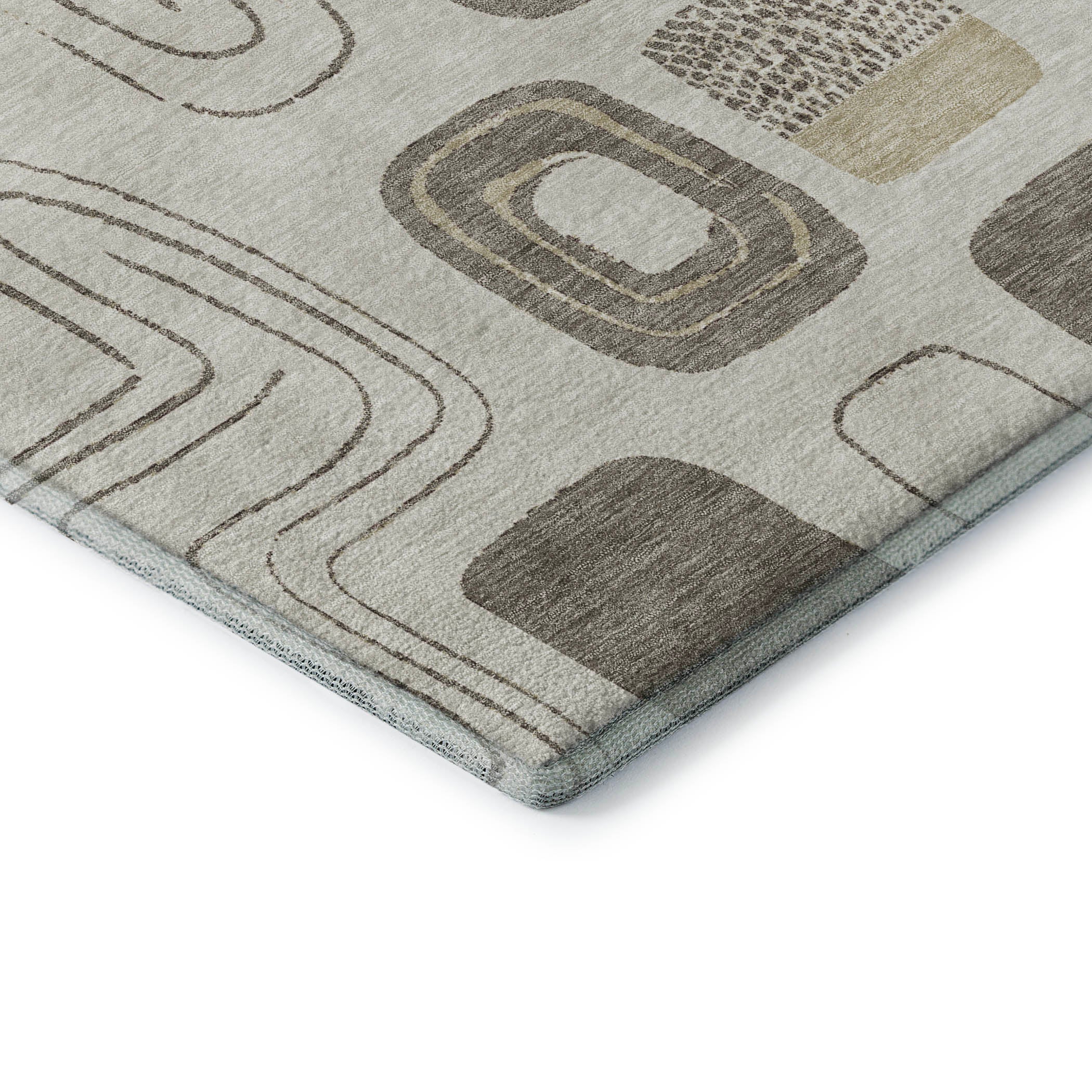 Dubrovnik Machine Washable Transitional Beige Brown Rug 1'8" x 2'6" #shape_Rectangle