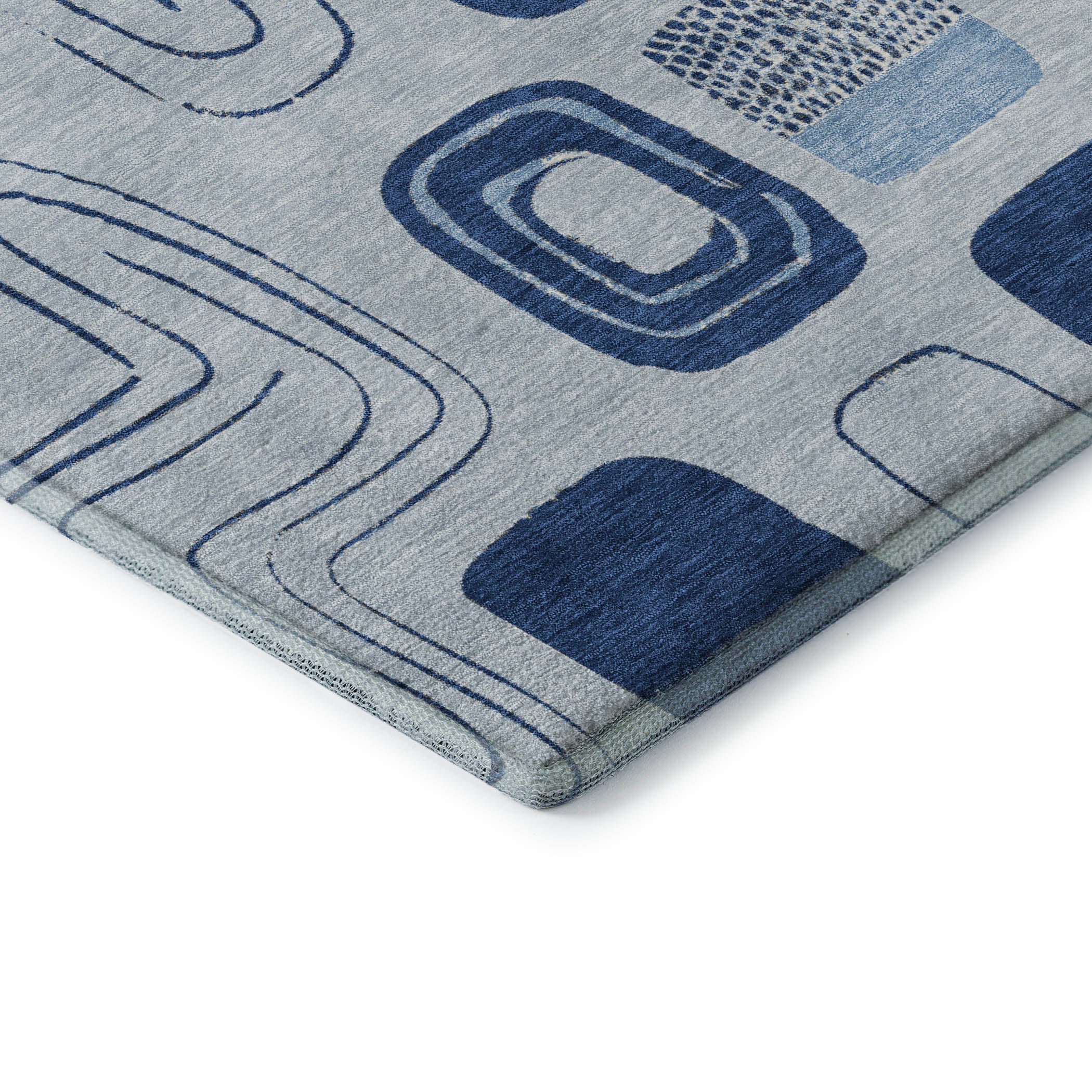 Dubrovnik Machine Washable Transitional Blue Rug 1'8" x 2'6" #shape_Rectangle