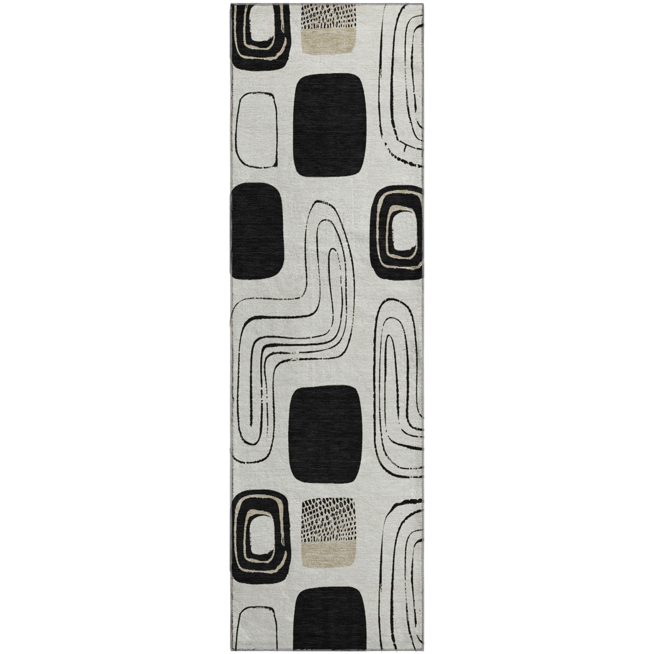 Dubrovnik Machine Washable Transitional Ivory Rug 2'3" x 7'6" #shape_Runner