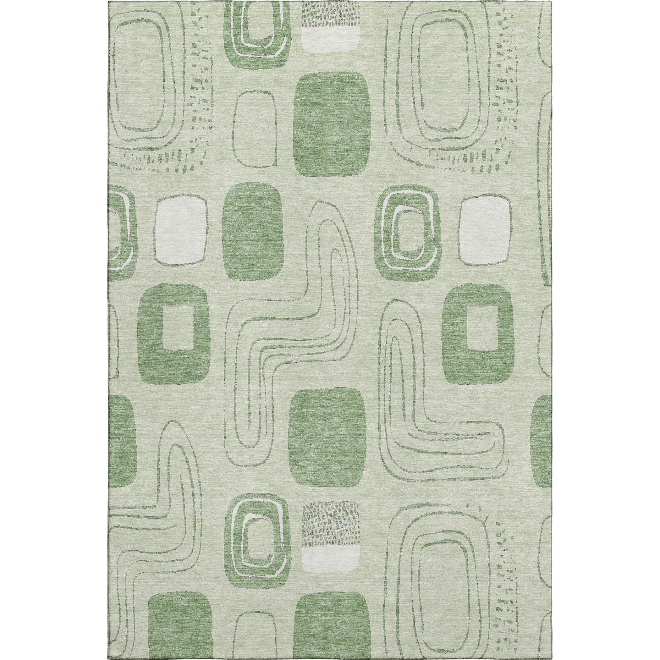 Dubrovnik Machine Washable Transitional Mint Green Rug 2'6" x 3'10" #shape_Rectangle