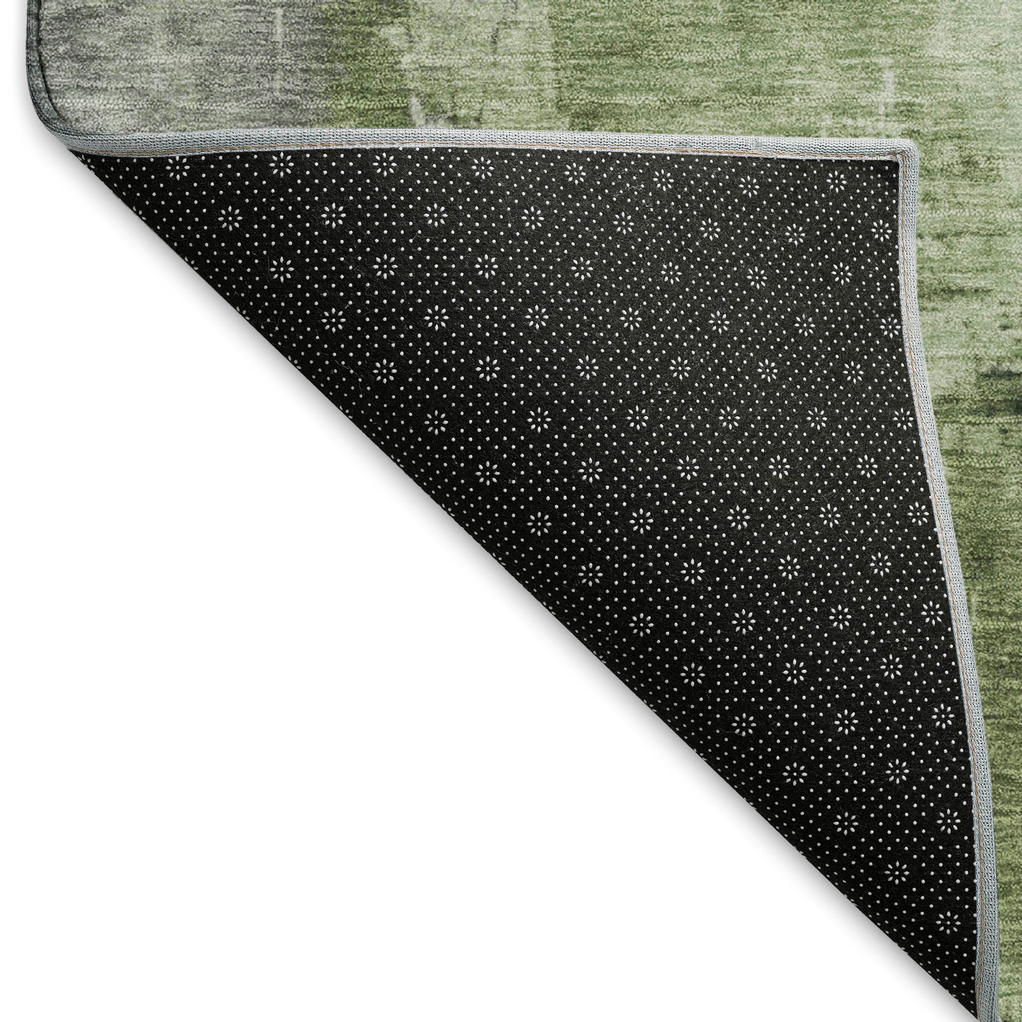 Baku Machine Washable Transitional Green Rug 1'8" x 2'6" #shape_Rectangle