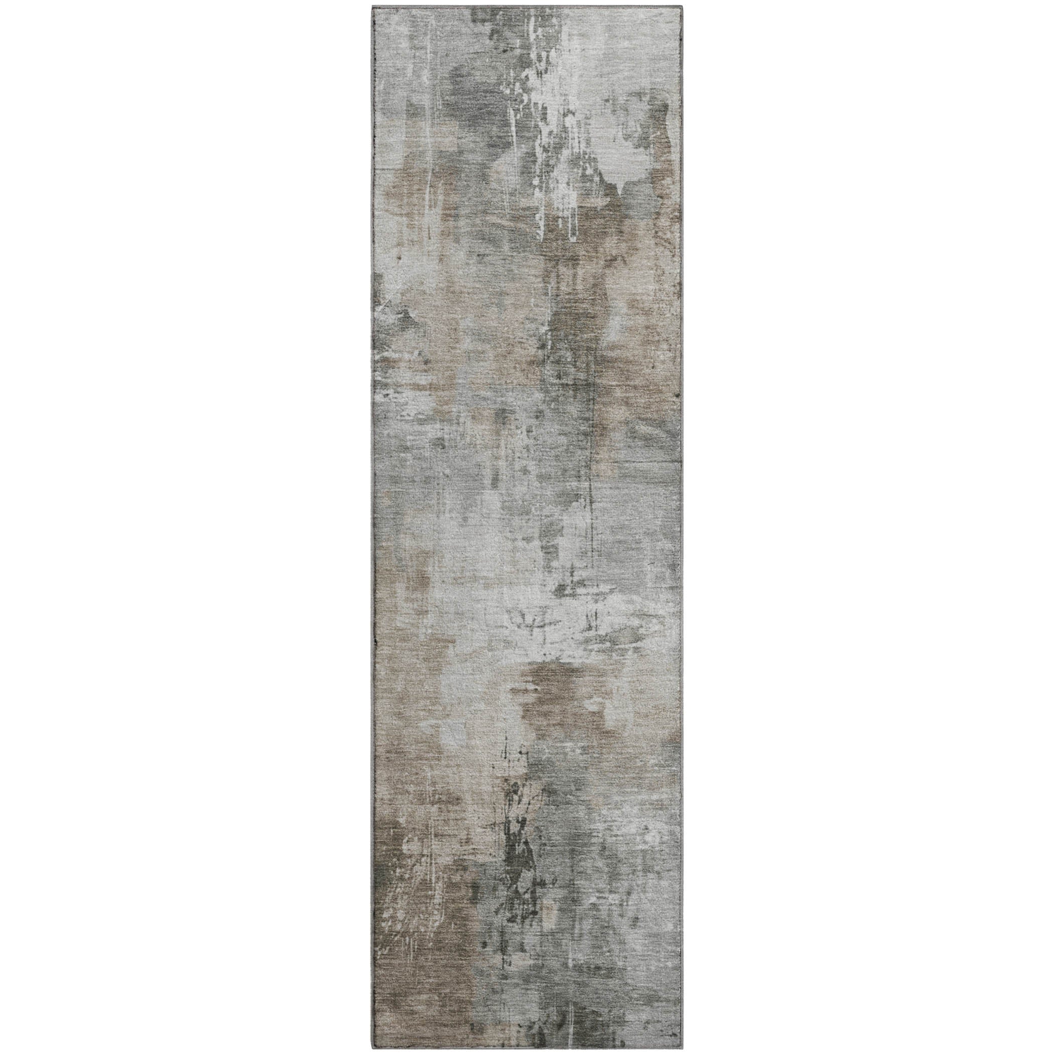 Baku Machine Washable Transitional Ivory Rug 2'3" x 7'6" #shape_Runner