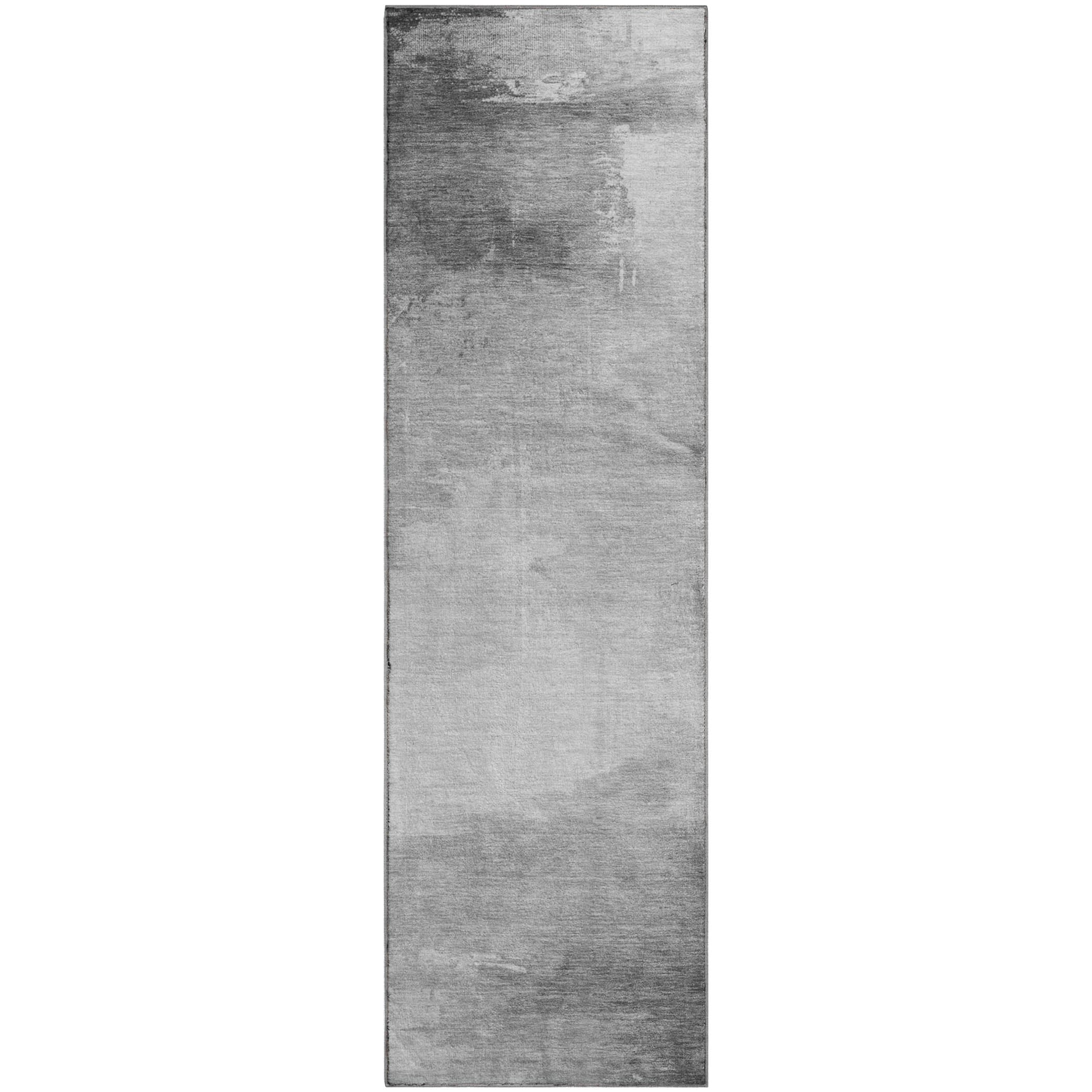 Oslo Machine Washable Transitional Gray Rug 2'3" x 7'6" #shape_Runner