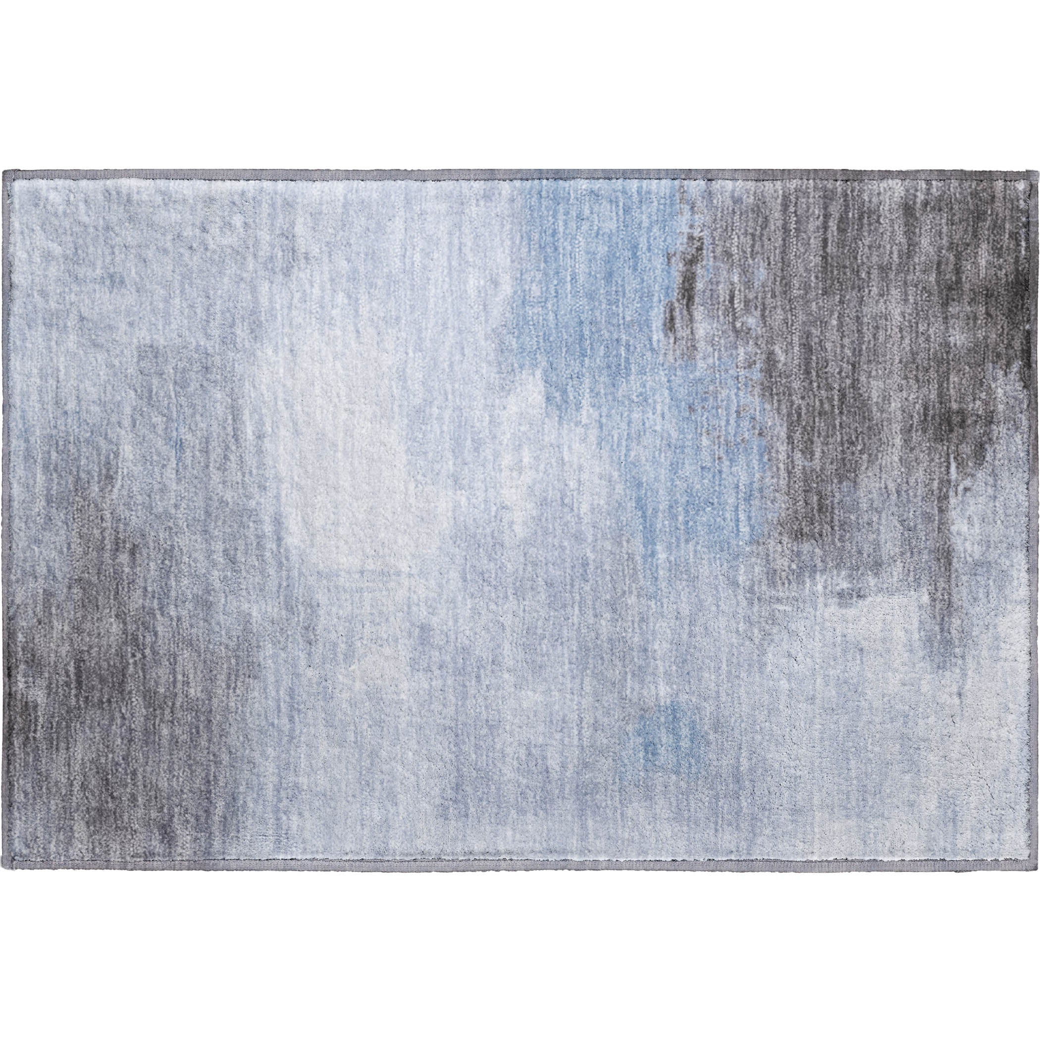 Oslo Machine Washable Transitional Sky Blue Rug 1'8" x 2'6" #shape_Rectangle