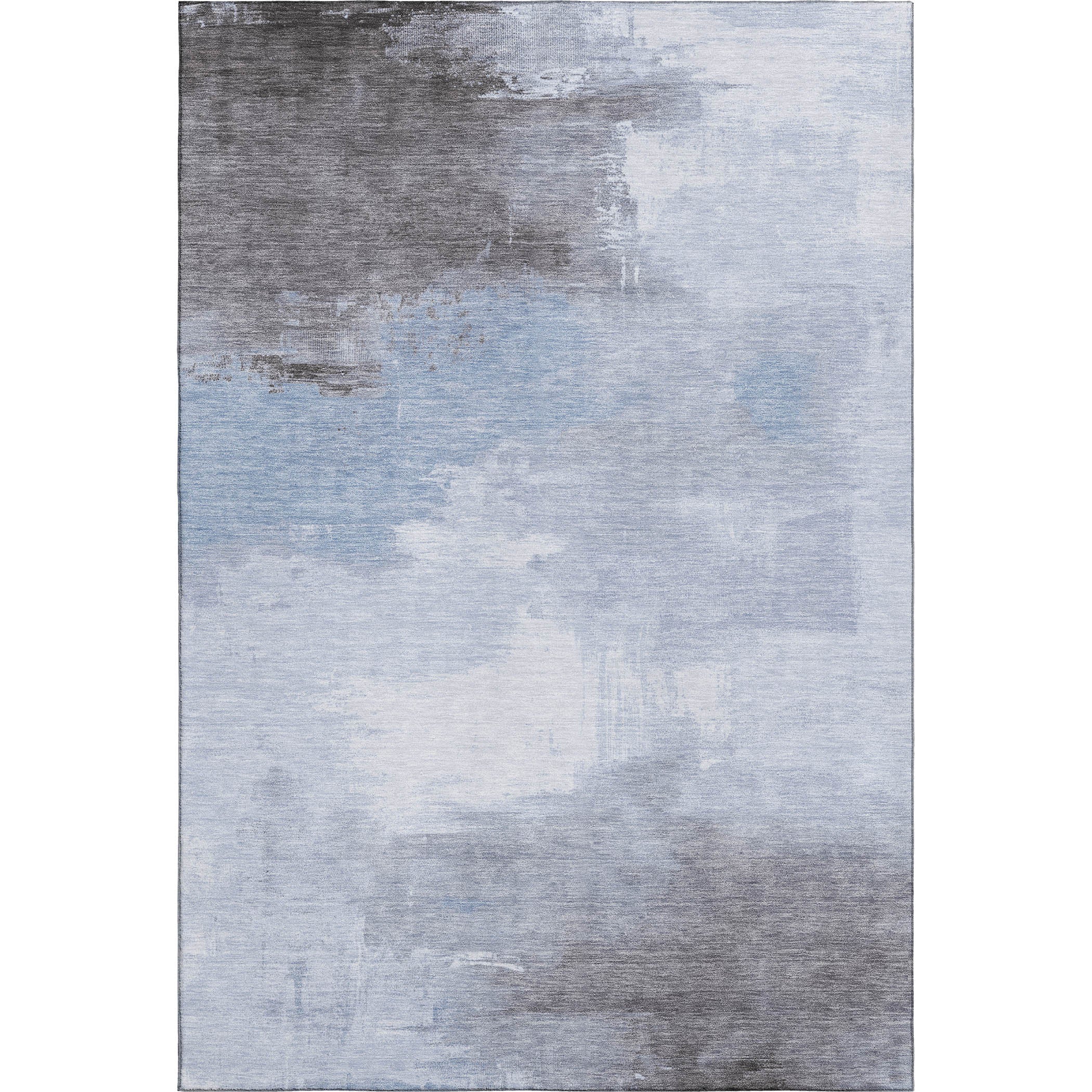 Oslo Machine Washable Transitional Sky Blue Rug 2'6" x 3'10" #shape_Rectangle