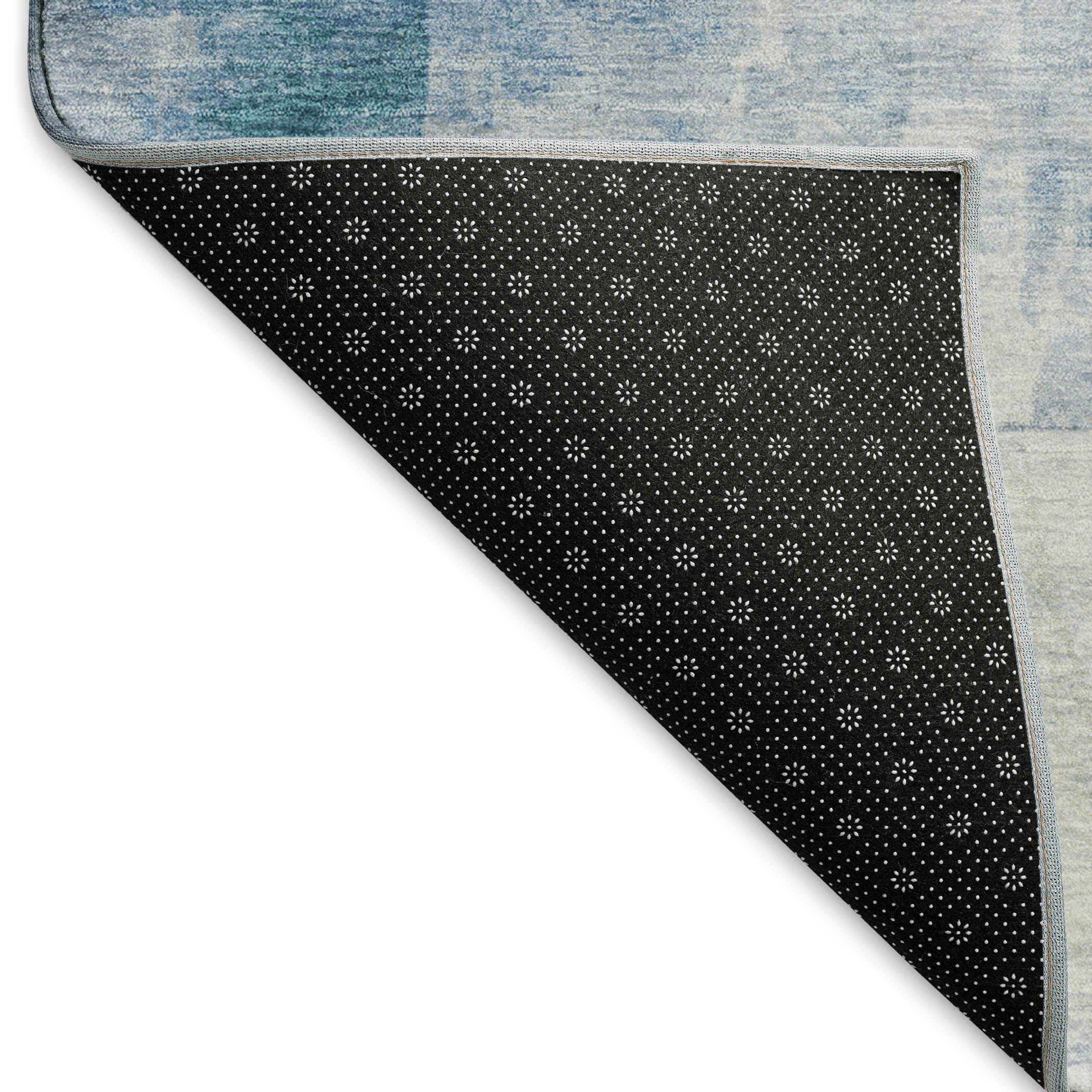 Antigua Machine Washable Transitional Denim Blue Rug 1'8" x 2'6" #shape_Rectangle