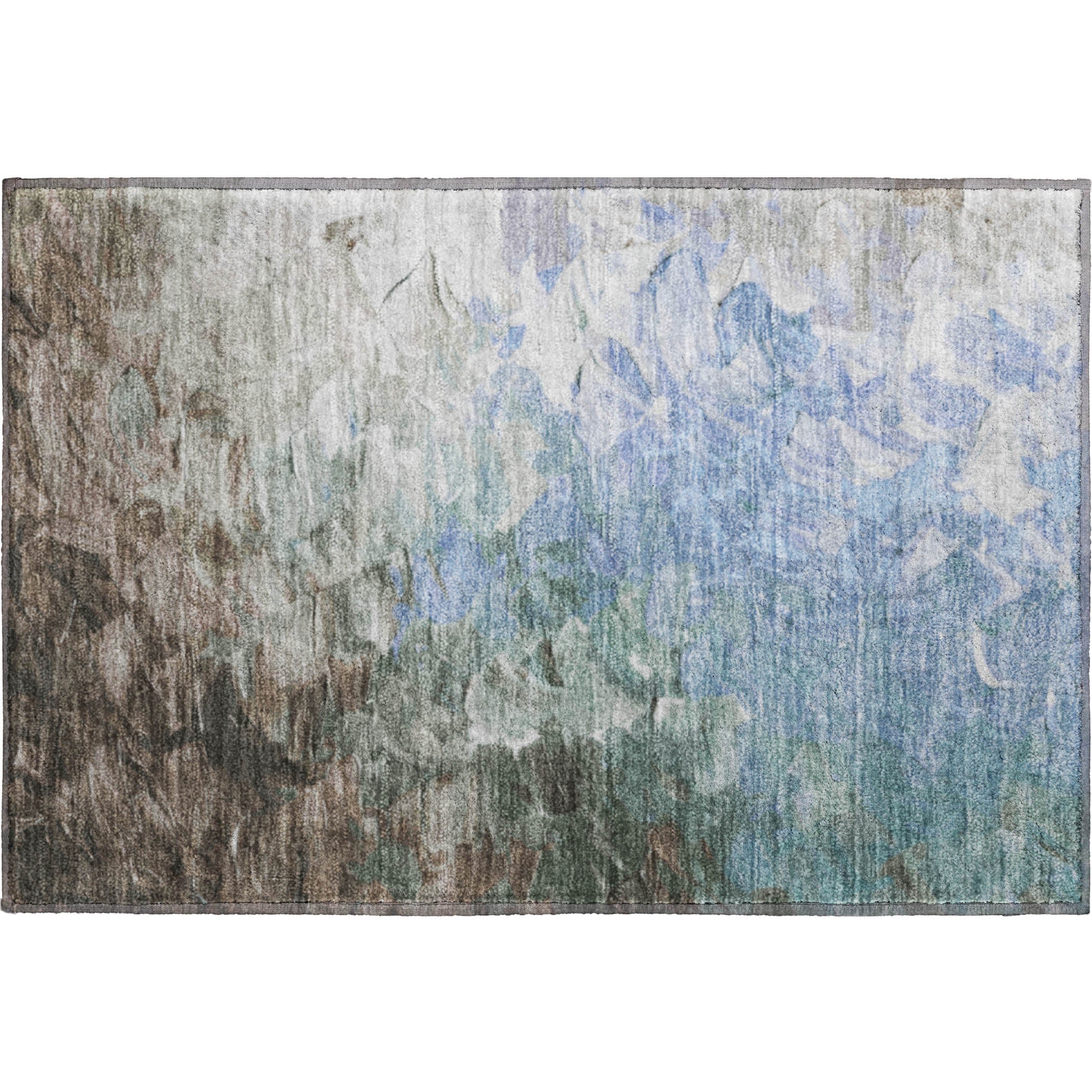 Lima Machine Washable Transitional Denim Blue Rug 1'8" x 2'6" #shape_Rectangle