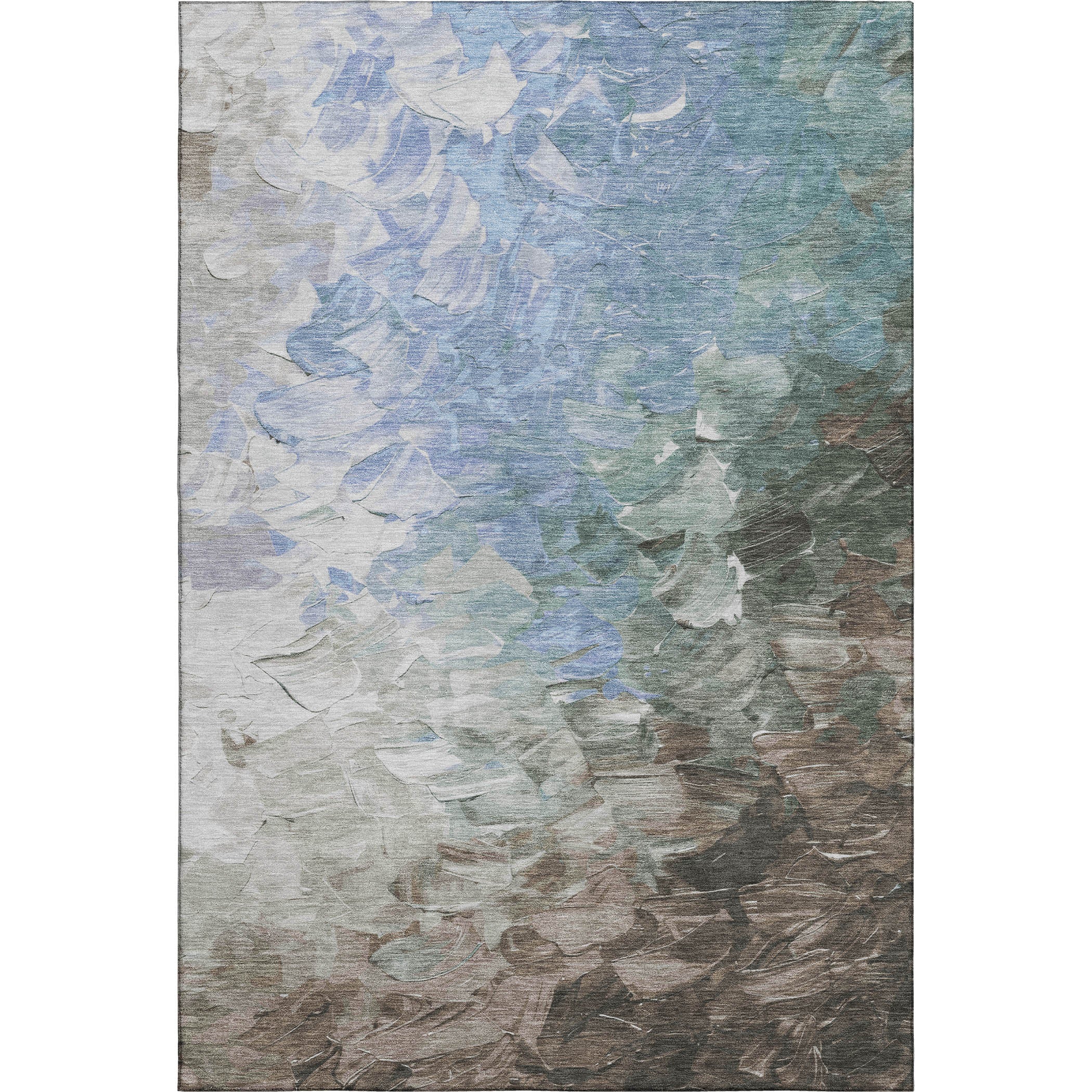 Lima Machine Washable Transitional Denim Blue Rug 2'6" x 3'10" #shape_Rectangle