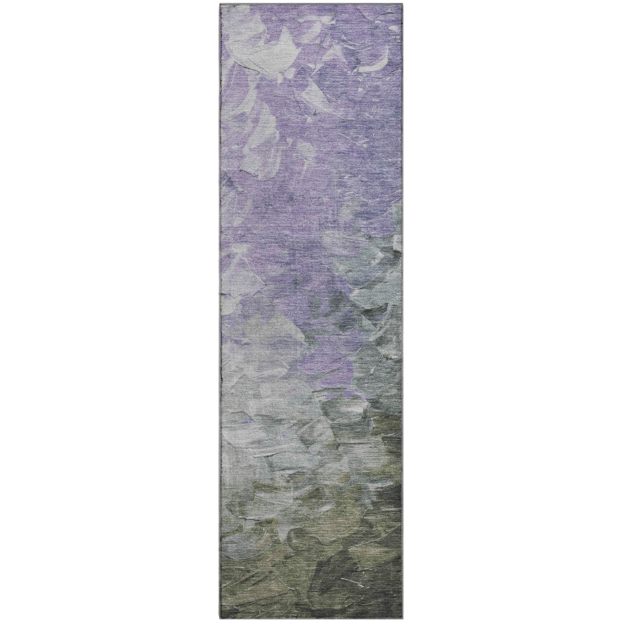 Lima Machine Washable Transitional Lavender Purple Rug 2'3" x 7'6" #shape_Runner