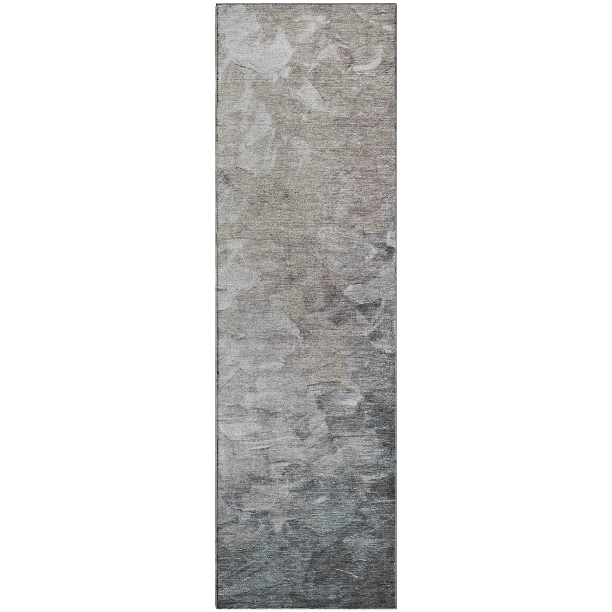 Lima Machine Washable Transitional Taupe Brown Rug 2'3" x 7'6" #shape_Runner