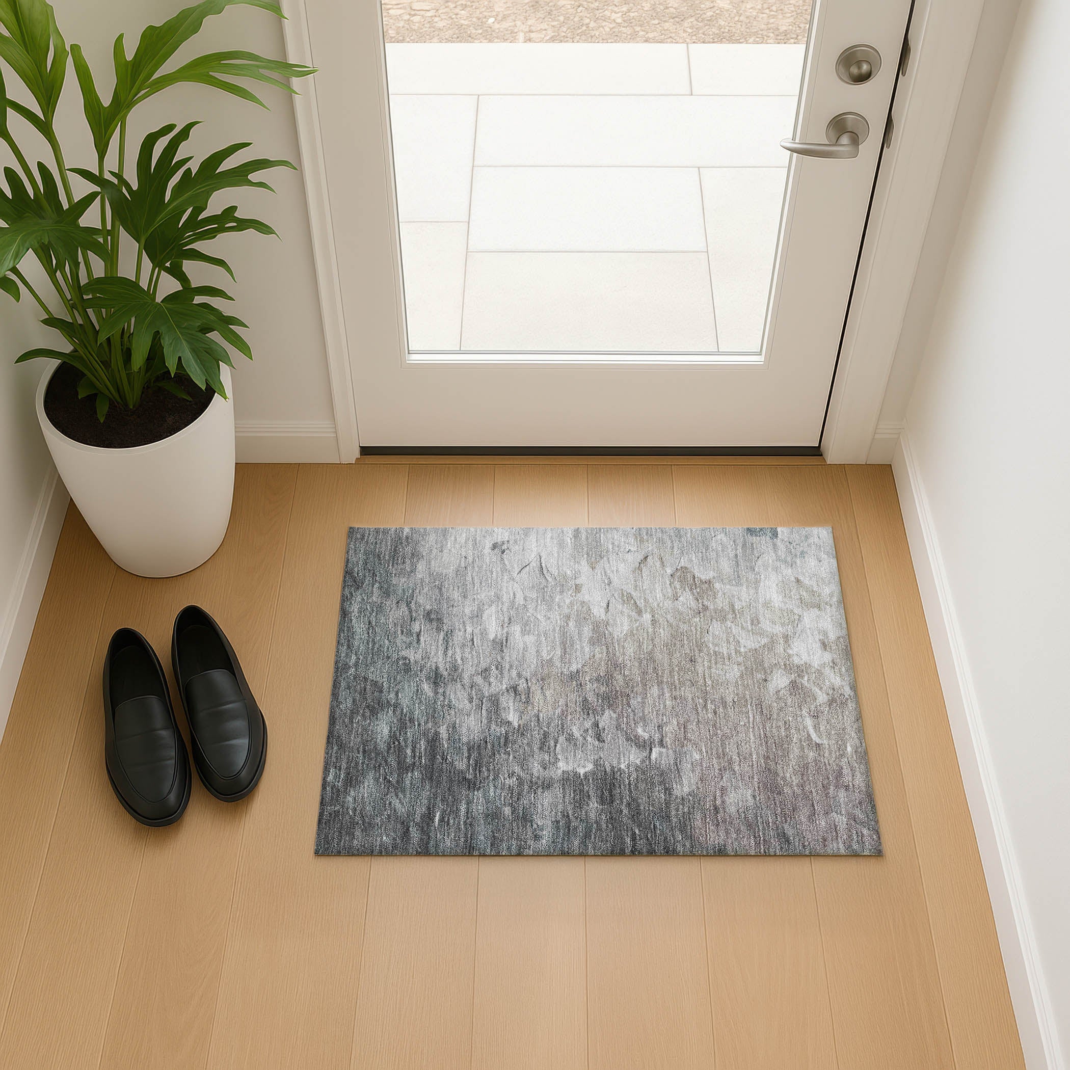 Lima Machine Washable Transitional Taupe Brown Rug 1'8" x 2'6" #shape_Rectangle