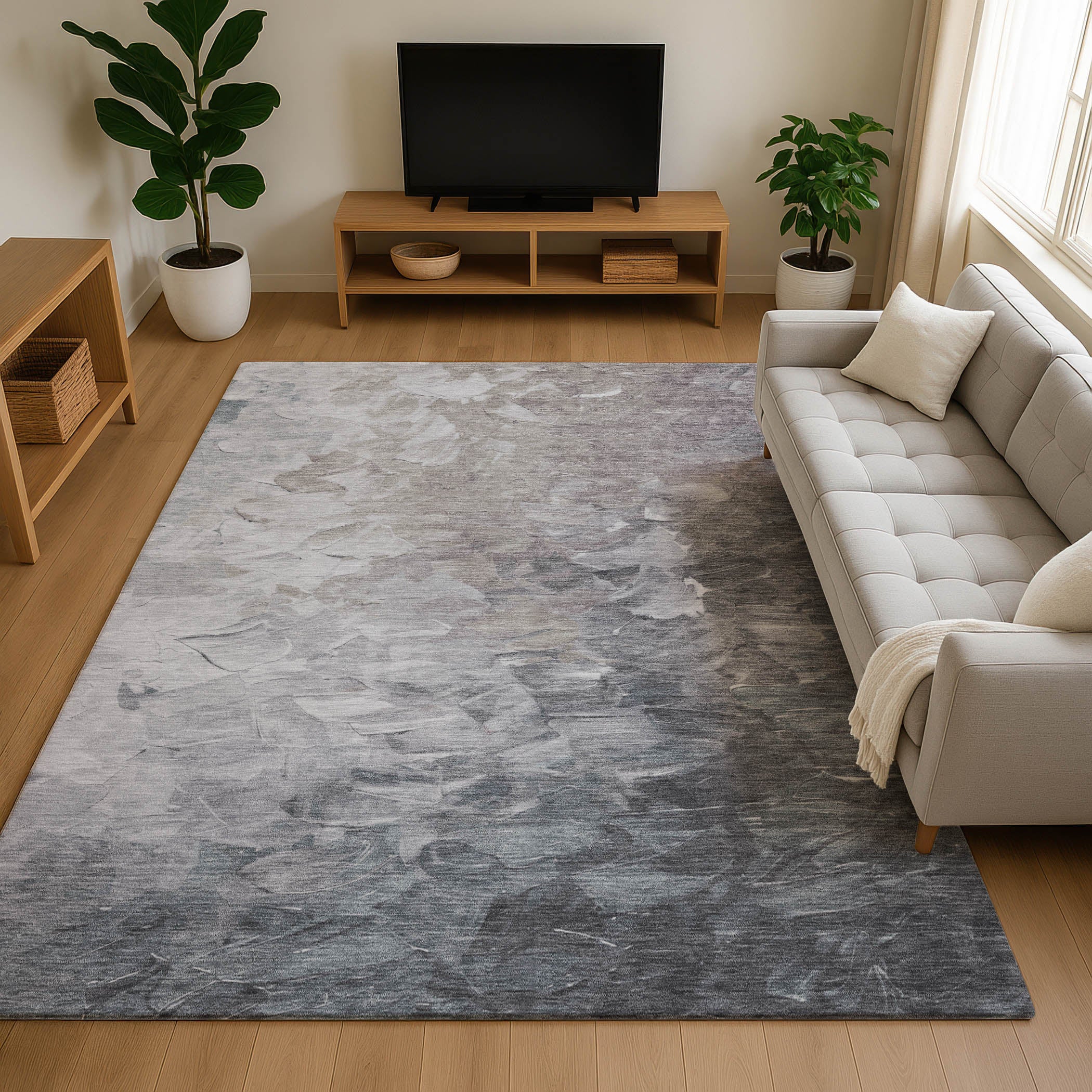 Lima Machine Washable Transitional Taupe Brown Rug 2'6" x 3'10" #shape_Rectangle