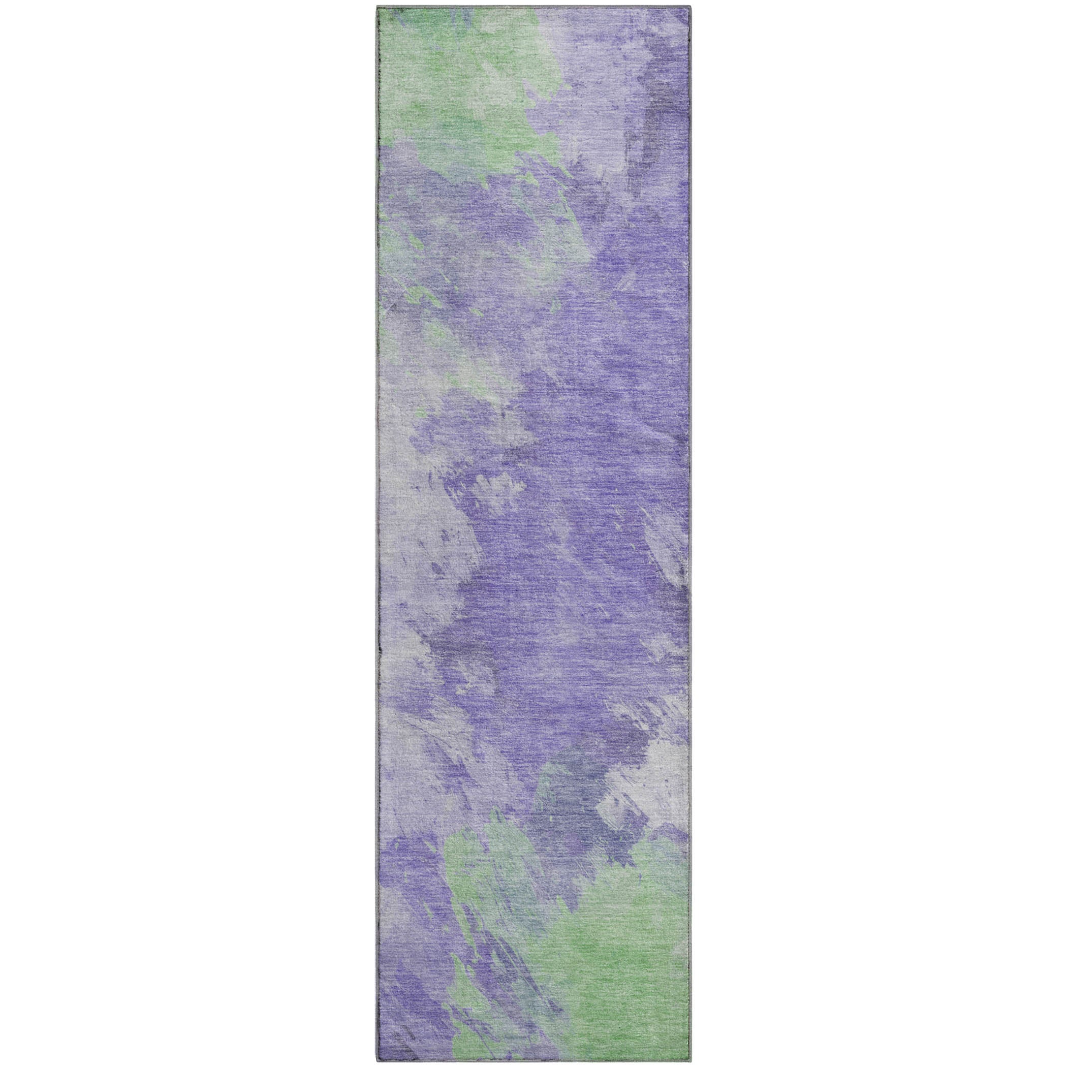 Athens Machine Washable Transitional Lavender Purple Rug 2'3" x 7'6" #shape_Runner