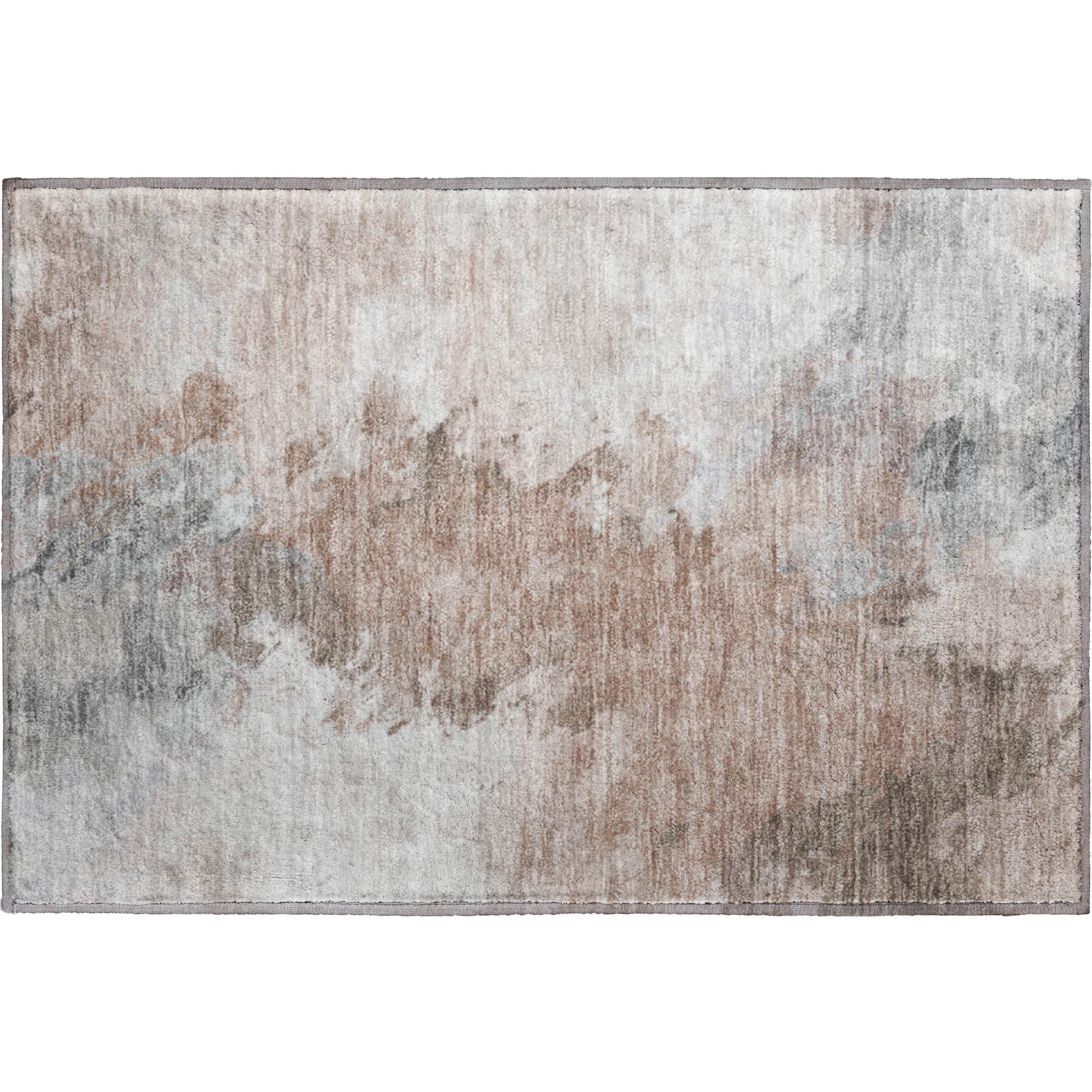 Athens Machine Washable Transitional Mocha Brown Rug 1'8" x 2'6" #shape_Rectangle