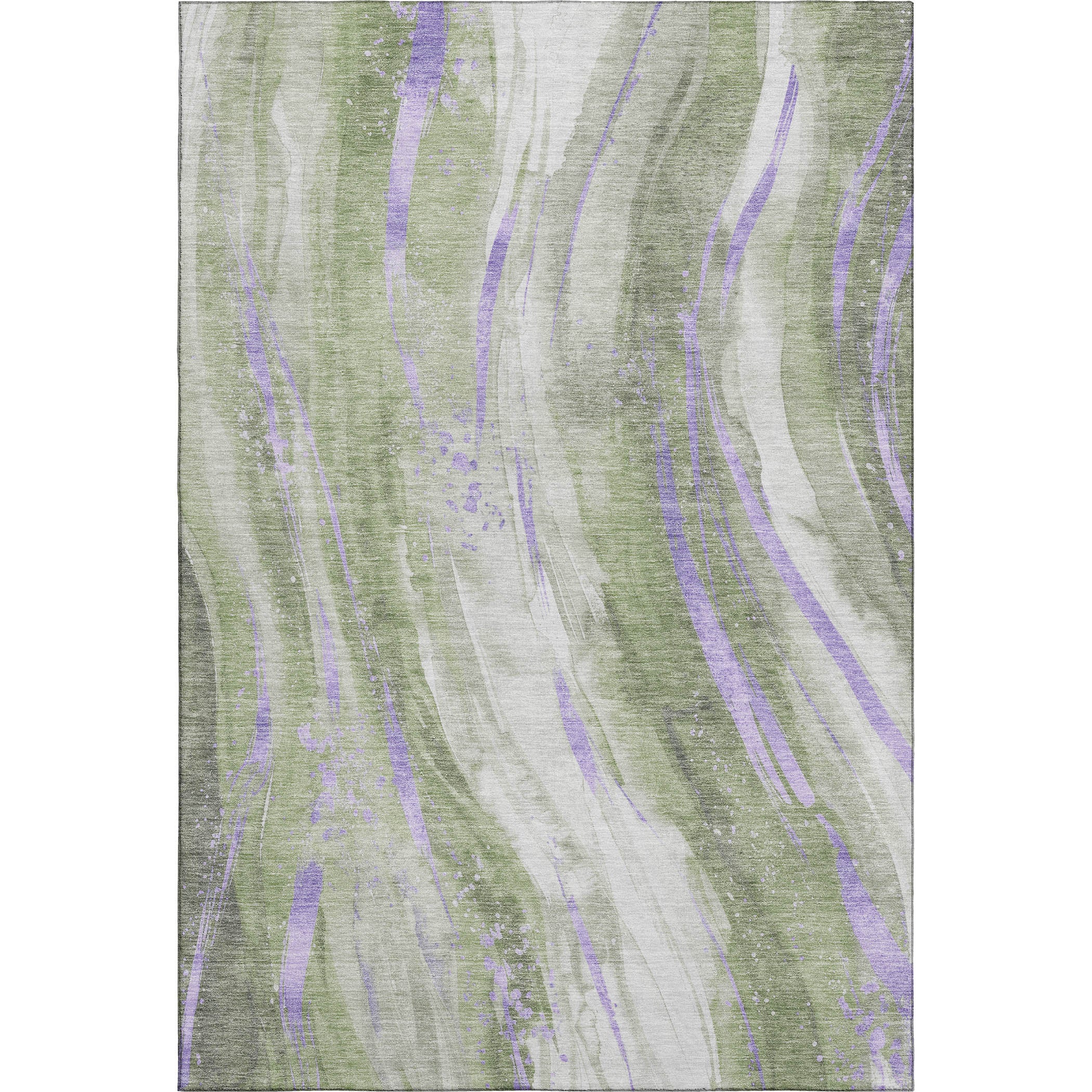Colombo Machine Washable Transitional Olive Green Rug 2'6" x 3'10" #shape_Rectangle