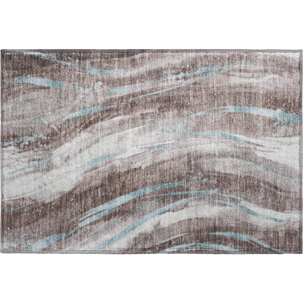 Colombo Machine Washable Transitional Taupe Brown Rug 1'8" x 2'6"