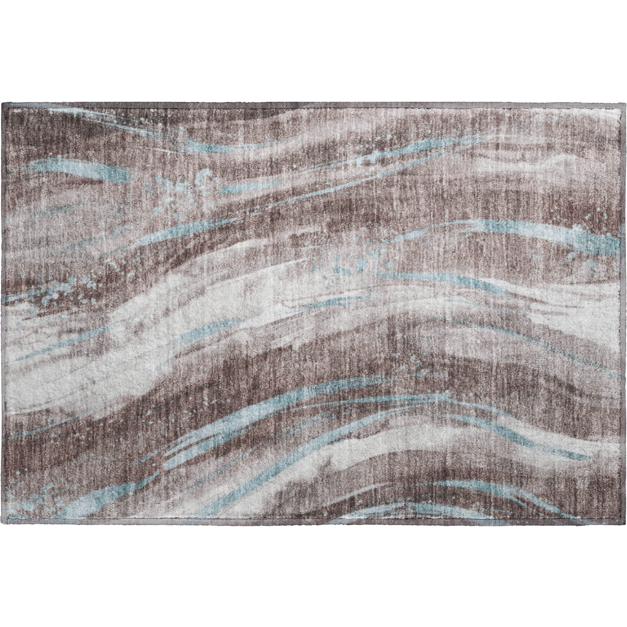 Colombo Machine Washable Transitional Taupe Brown Rug 1'8" x 2'6" #shape_Rectangle