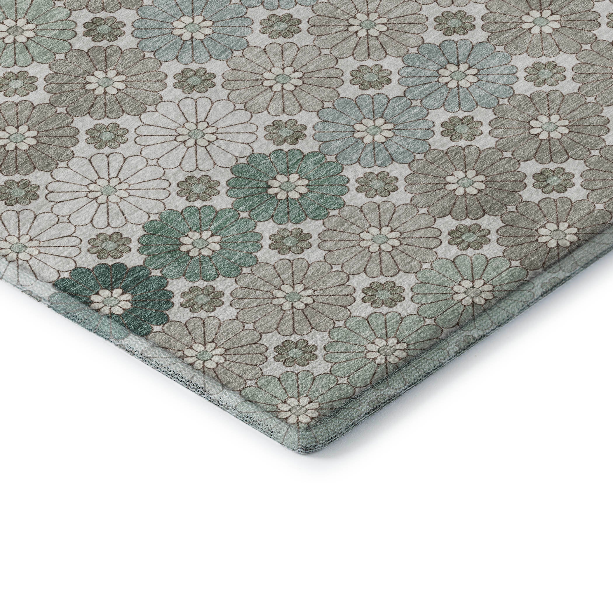 Baku Machine Washable Transitional Taupe Brown Rug 1'8" x 2'6" #shape_Rectangle