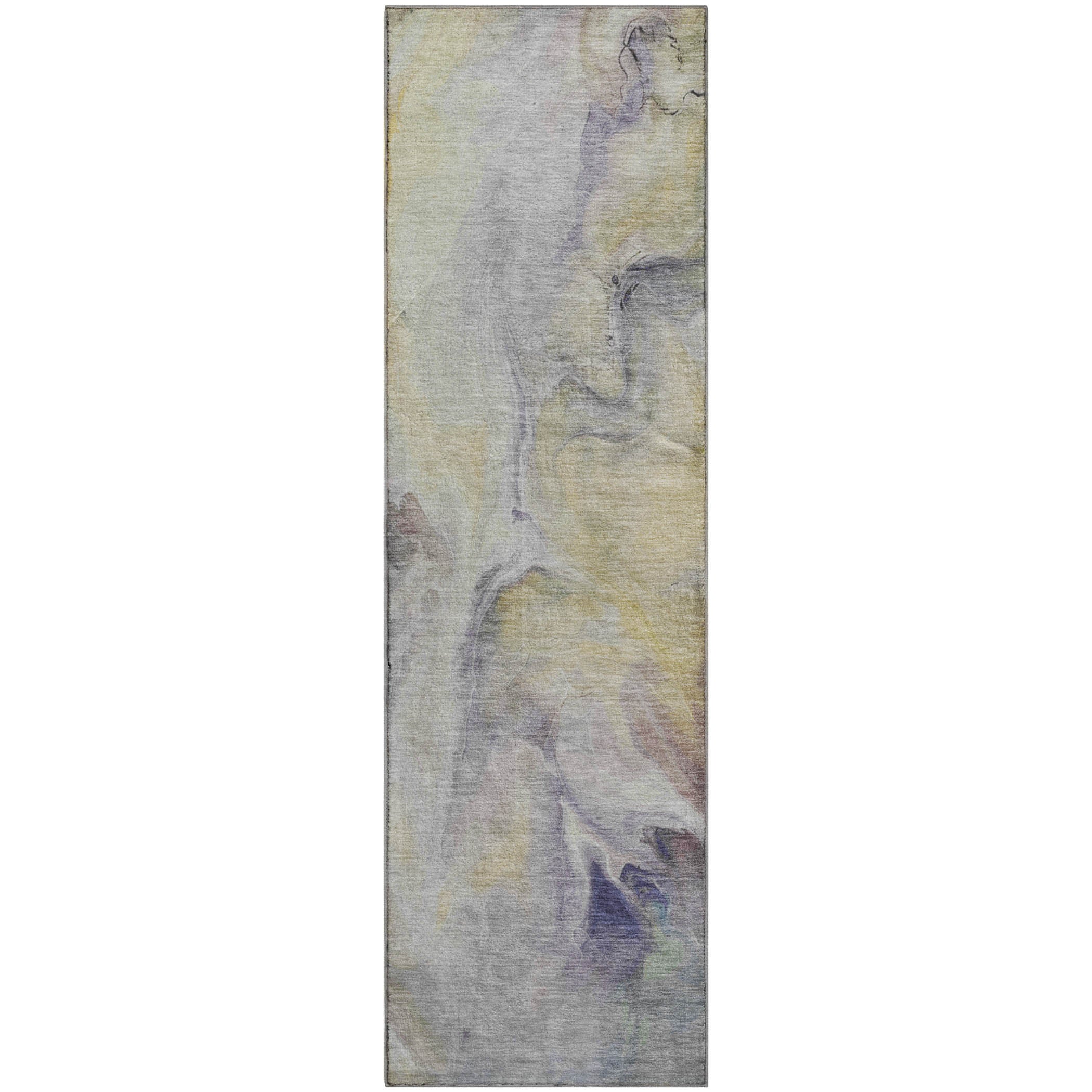 Oslo Machine Washable Transitional Gold Rug 2'3" x 7'6" #shape_Runner