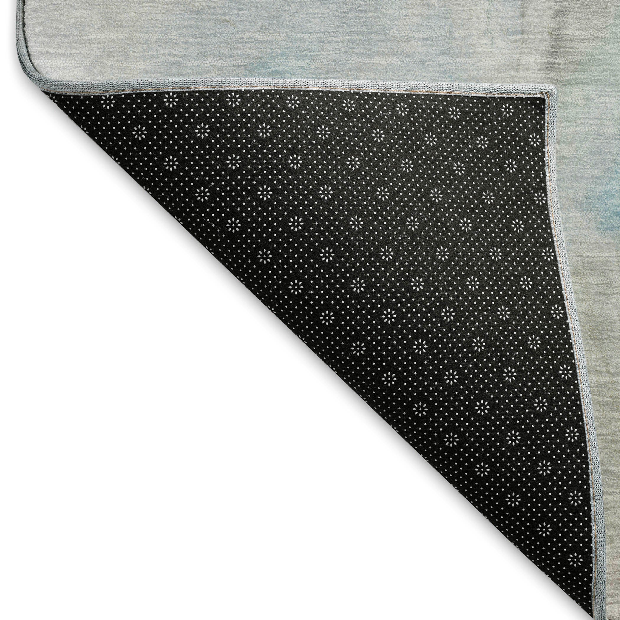 Oslo Machine Washable Transitional Sky Blue Rug 1'8" x 2'6" #shape_Rectangle