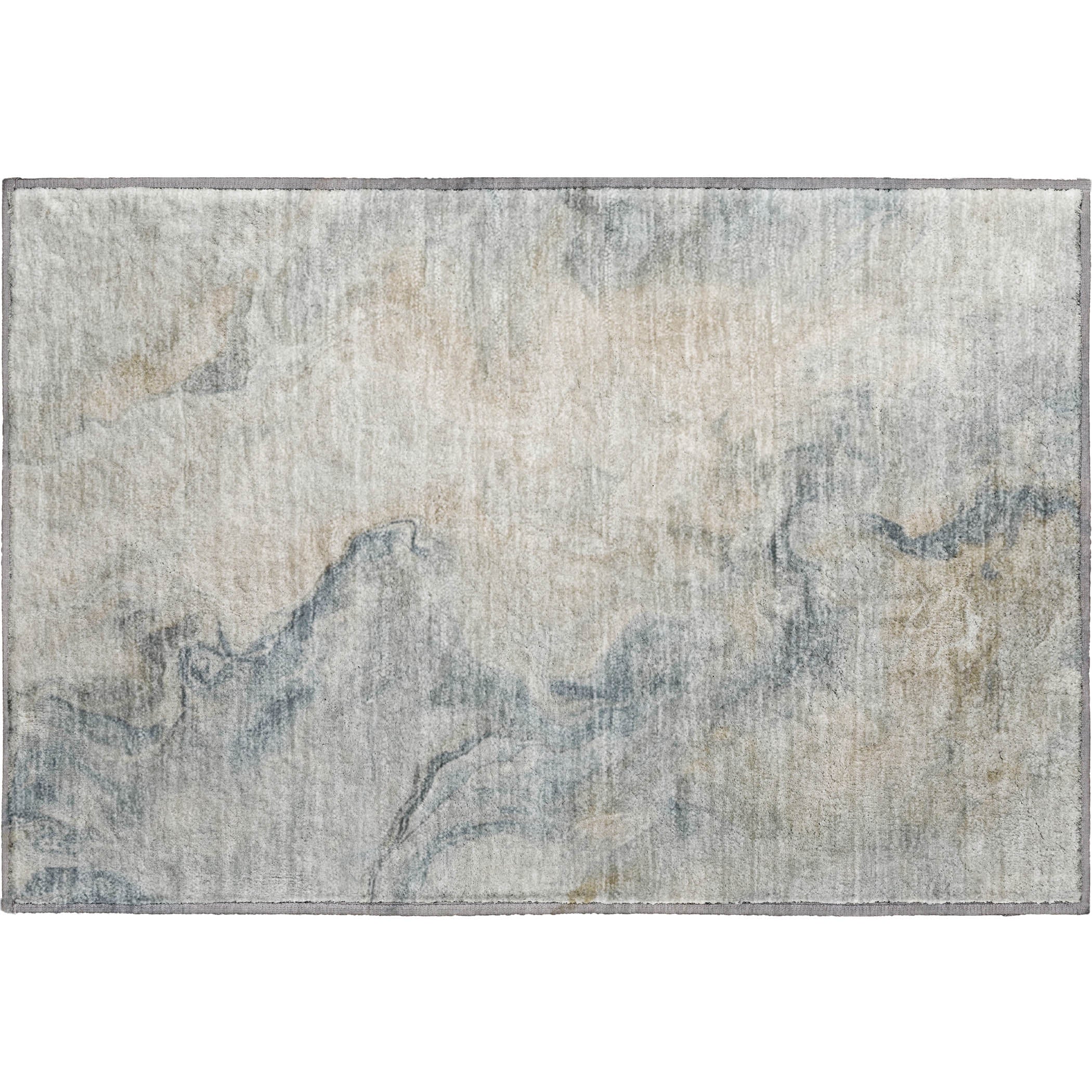 Lisbon Machine Washable Transitional Beige Brown Rug 1'8" x 2'6" #shape_Rectangle