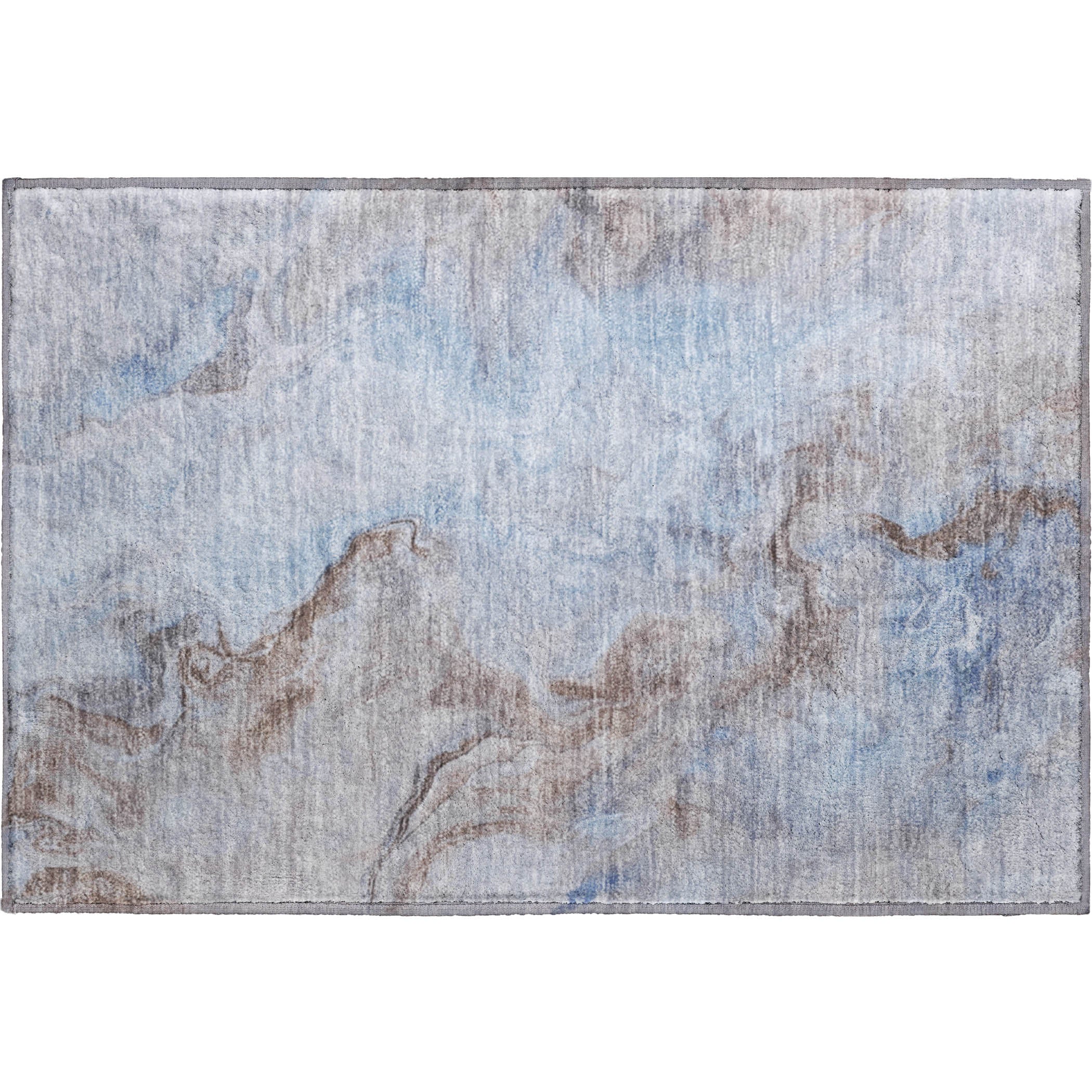 Lisbon Machine Washable Transitional Blue Rug 1'8" x 2'6" #shape_Rectangle