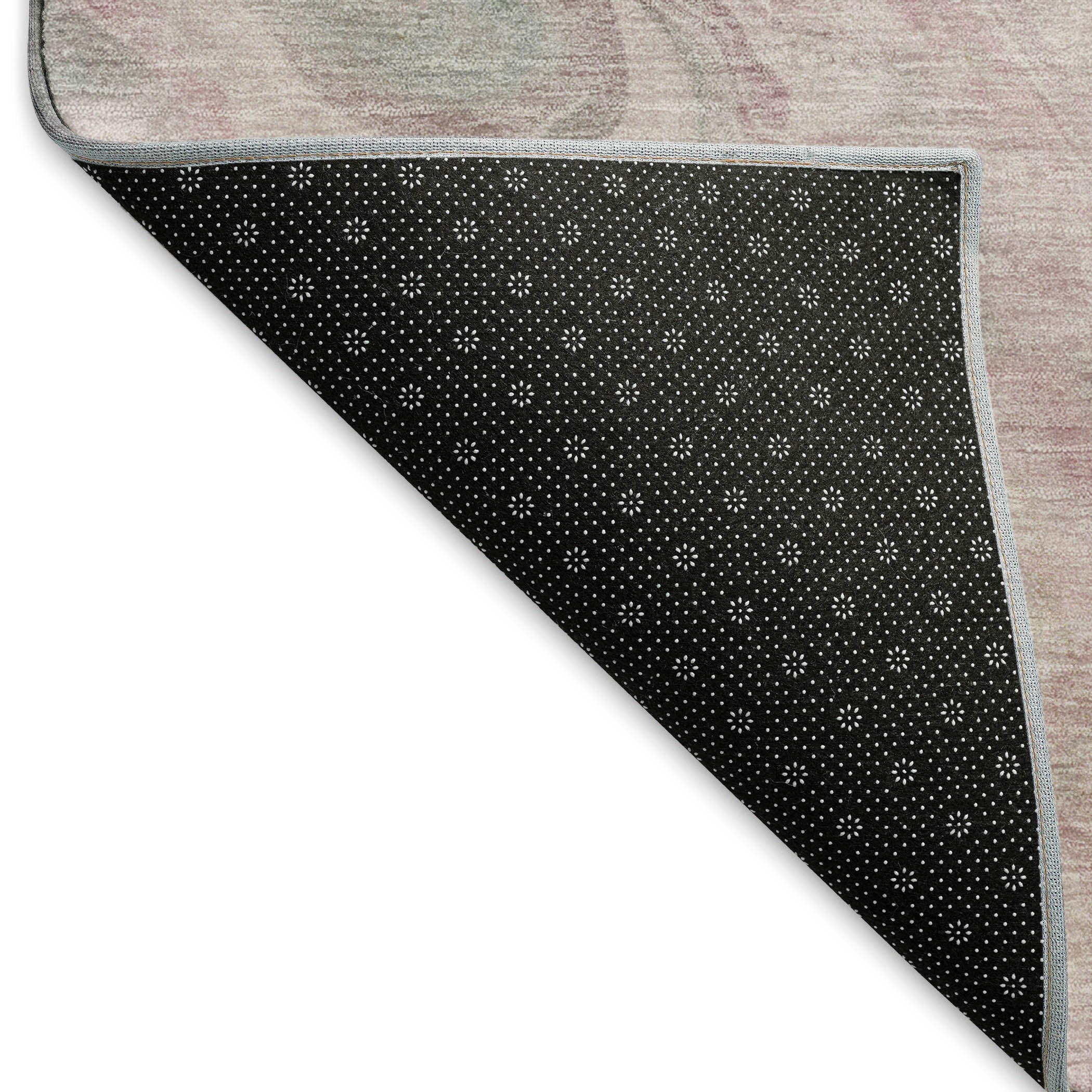 Lisbon Machine Washable Transitional Blush Pink Rug 1'8" x 2'6" #shape_Rectangle