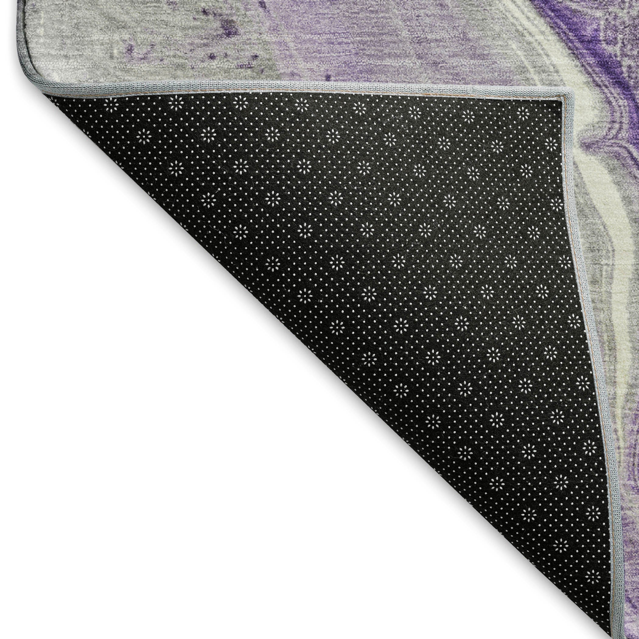 Kotor Machine Washable Transitional Purple Rug 1'8" x 2'6" #shape_Rectangle