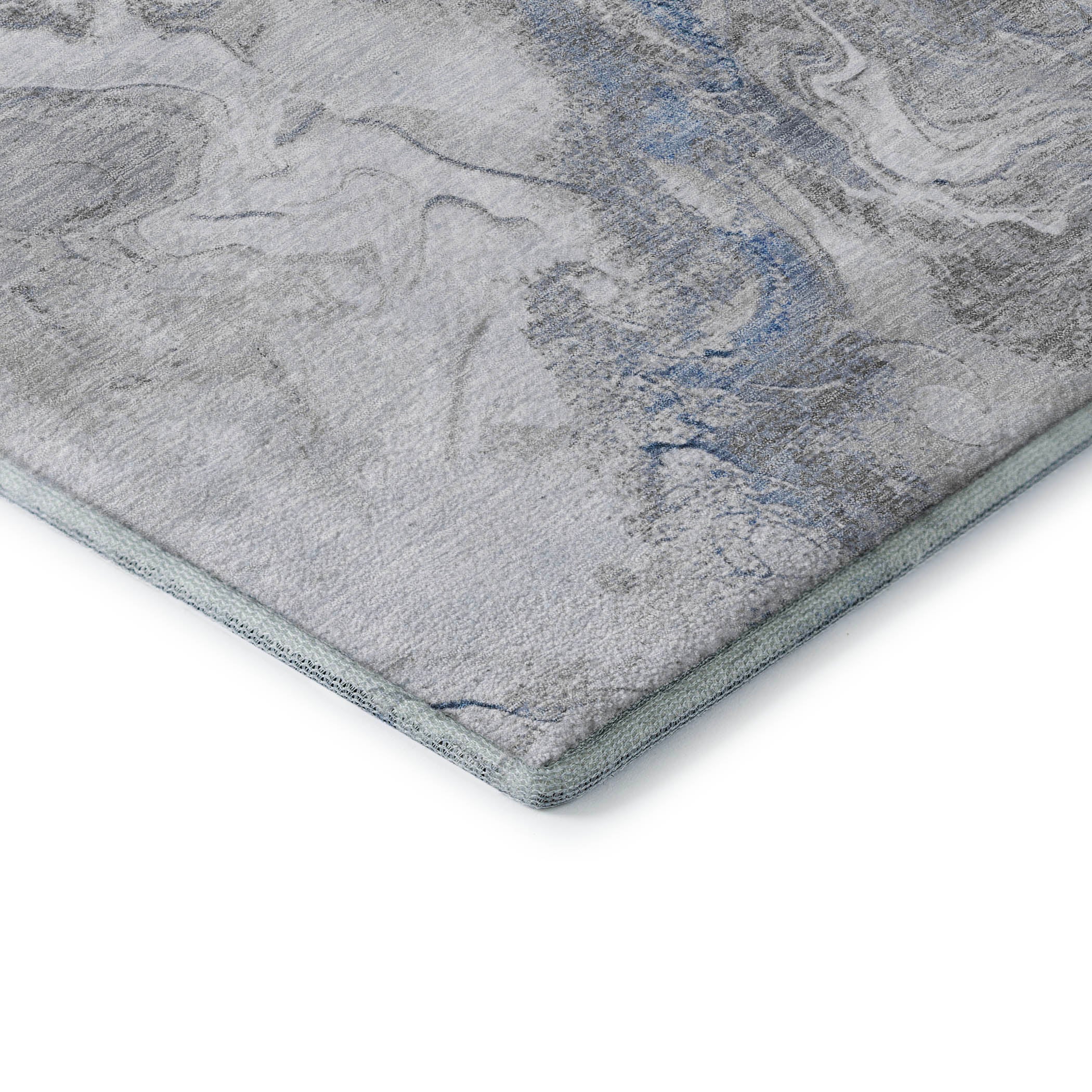 Sarajevo Machine Washable Transitional Blue Rug 1'8" x 2'6" #shape_Rectangle