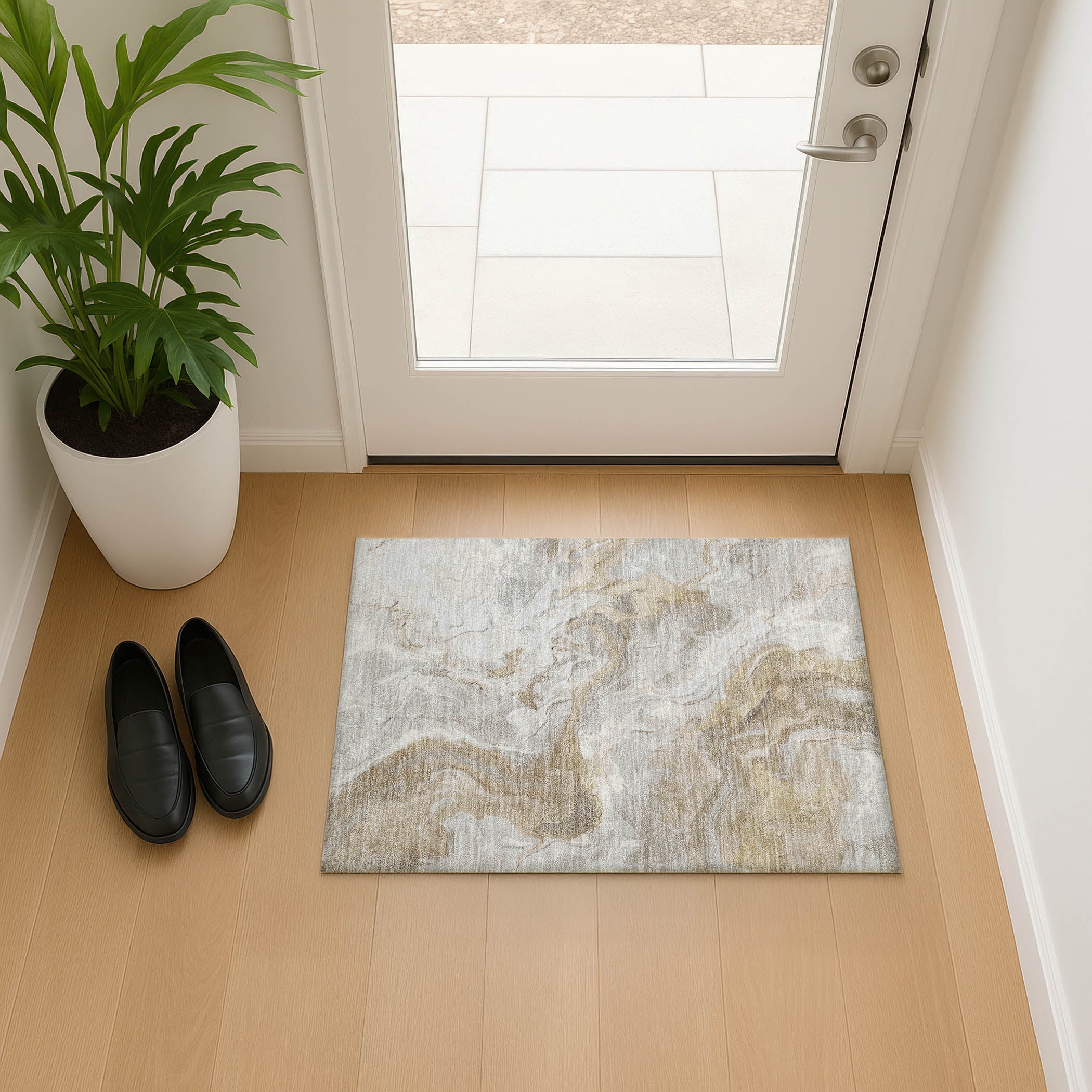 Sarajevo Machine Washable Transitional Ivory Rug 1'8" x 2'6" #shape_Rectangle