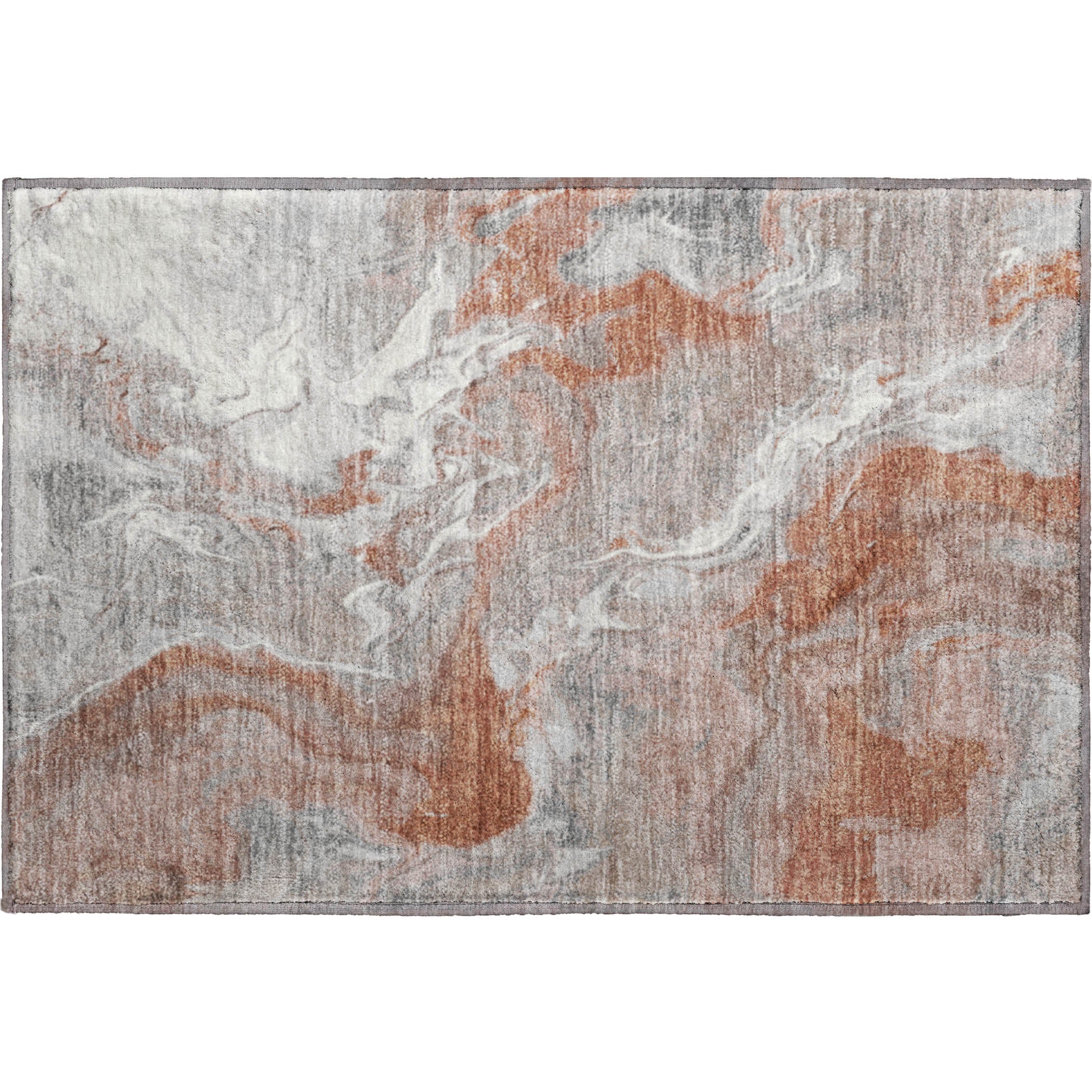 Sarajevo Machine Washable Transitional Salmon Orange Rug 1'8" x 2'6" #shape_Rectangle